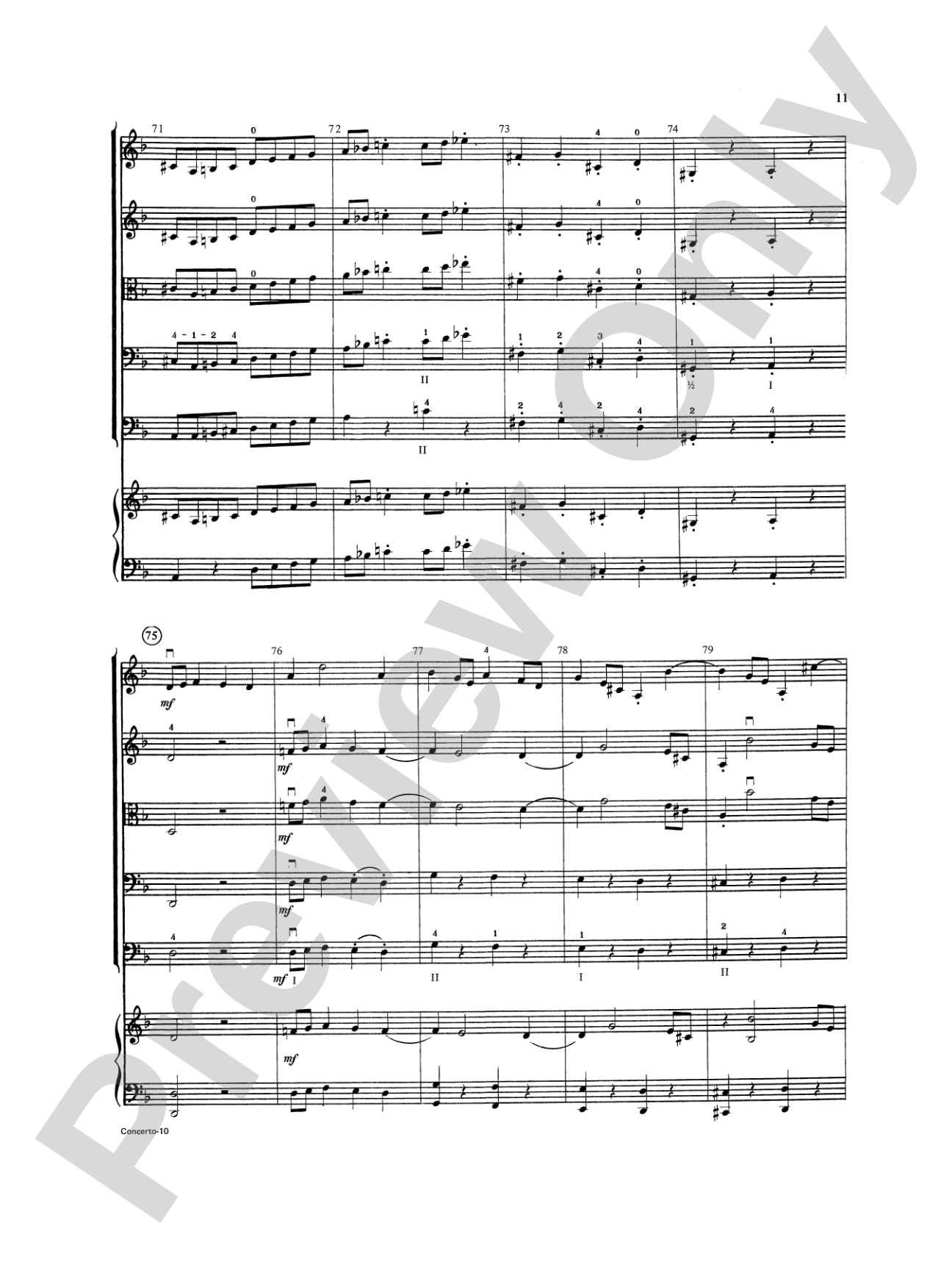 Concerto in D minor: String Orchestra Conductor Score & Parts