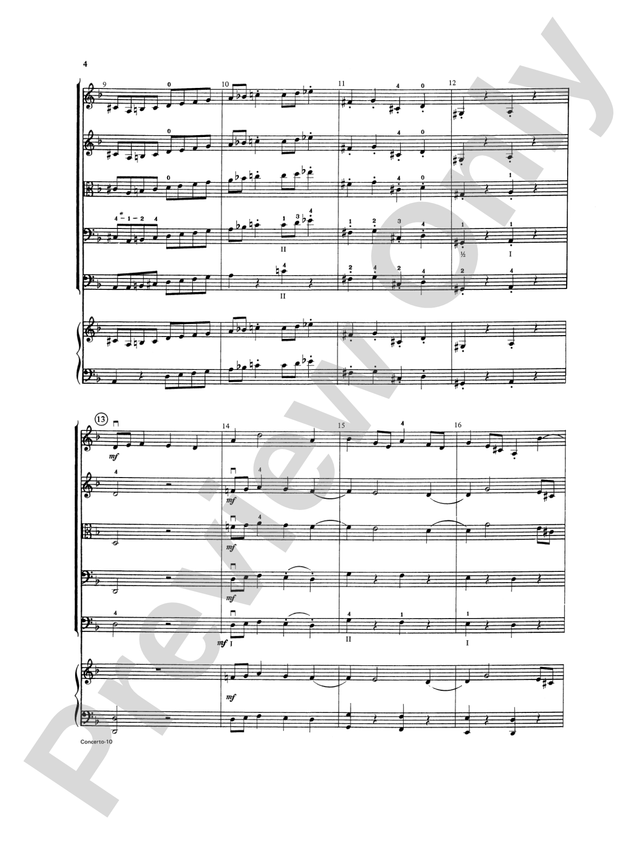 Concerto in D minor: String Orchestra Conductor Score & Parts