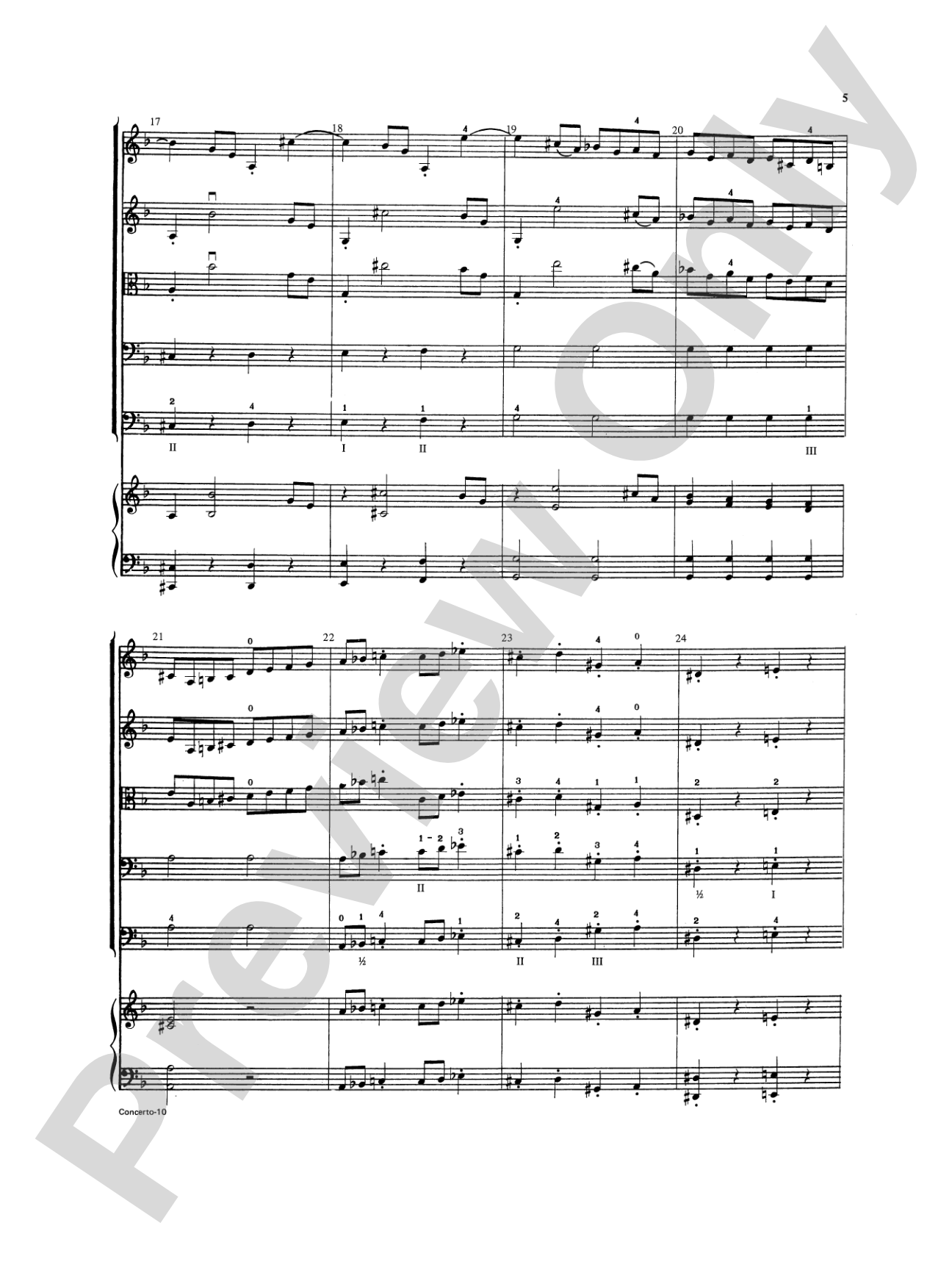 Concerto in D minor: String Orchestra Conductor Score & Parts