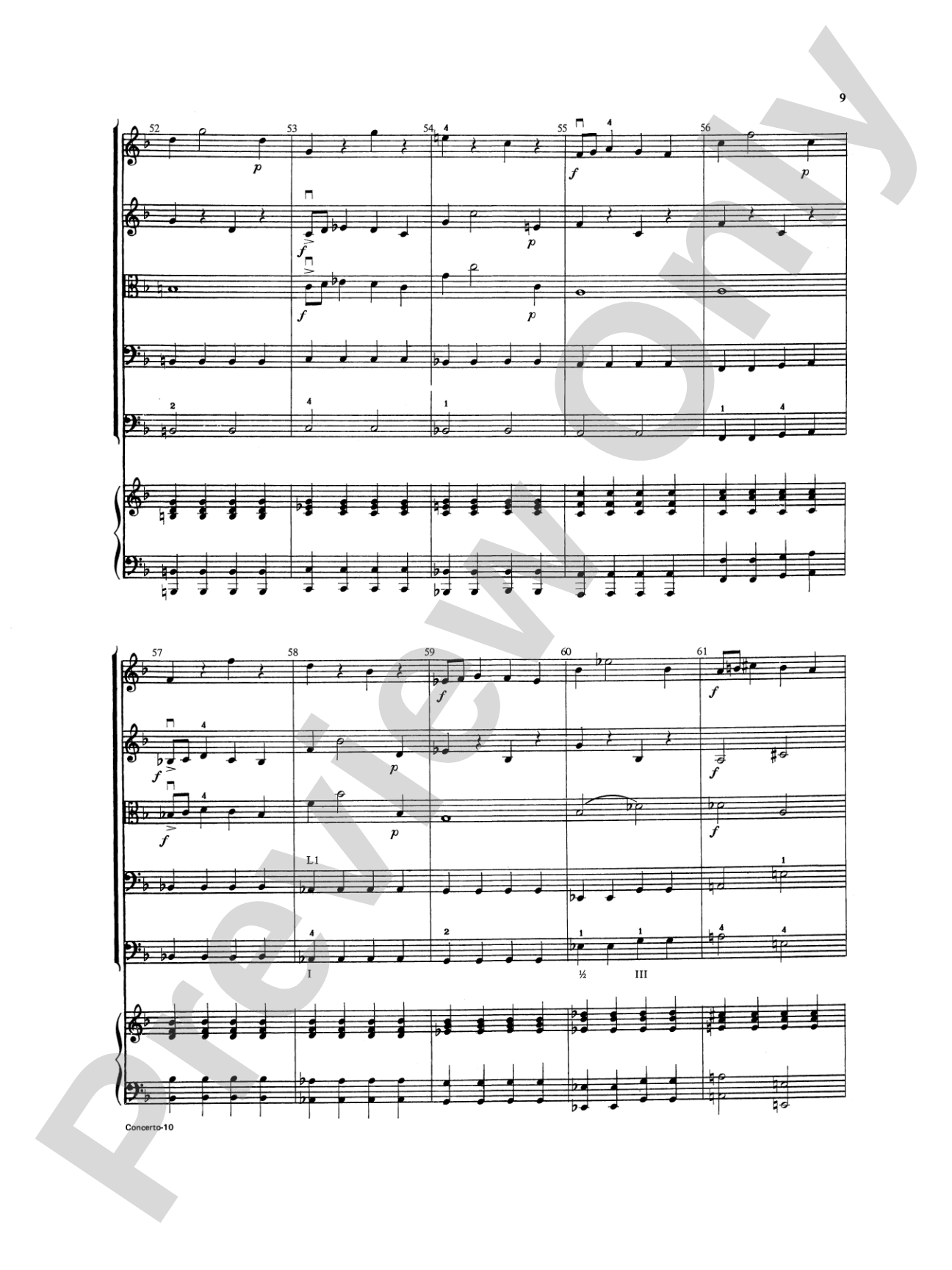Concerto in D minor: String Orchestra Conductor Score & Parts