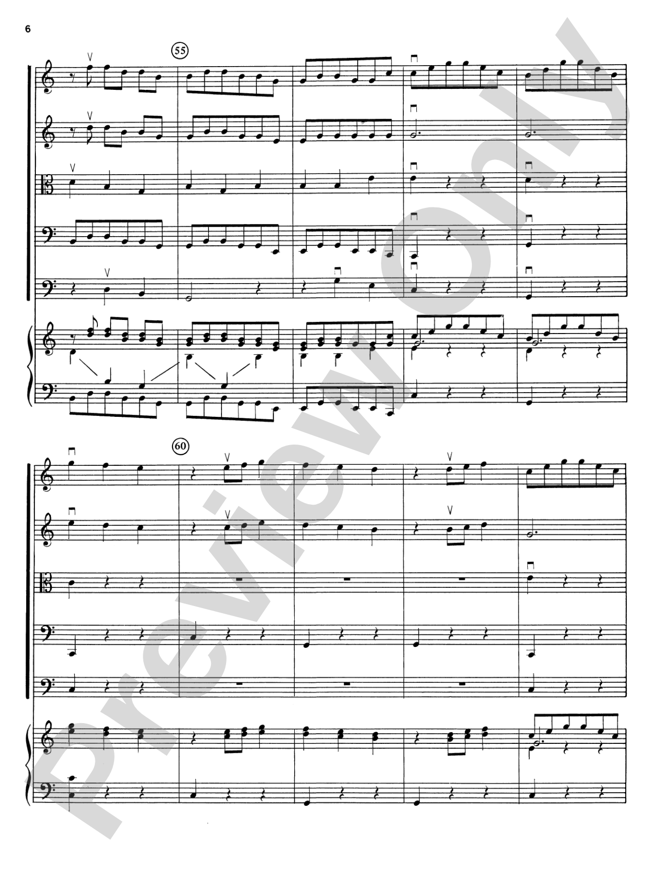 Brandenburg Concerto No. 4: String Orchestra Conductor Score & Parts
