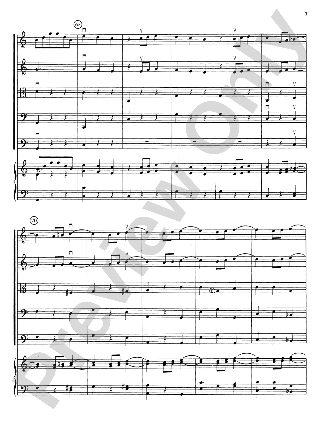 Brandenburg Concerto No. 4: String Orchestra Conductor Score & Parts