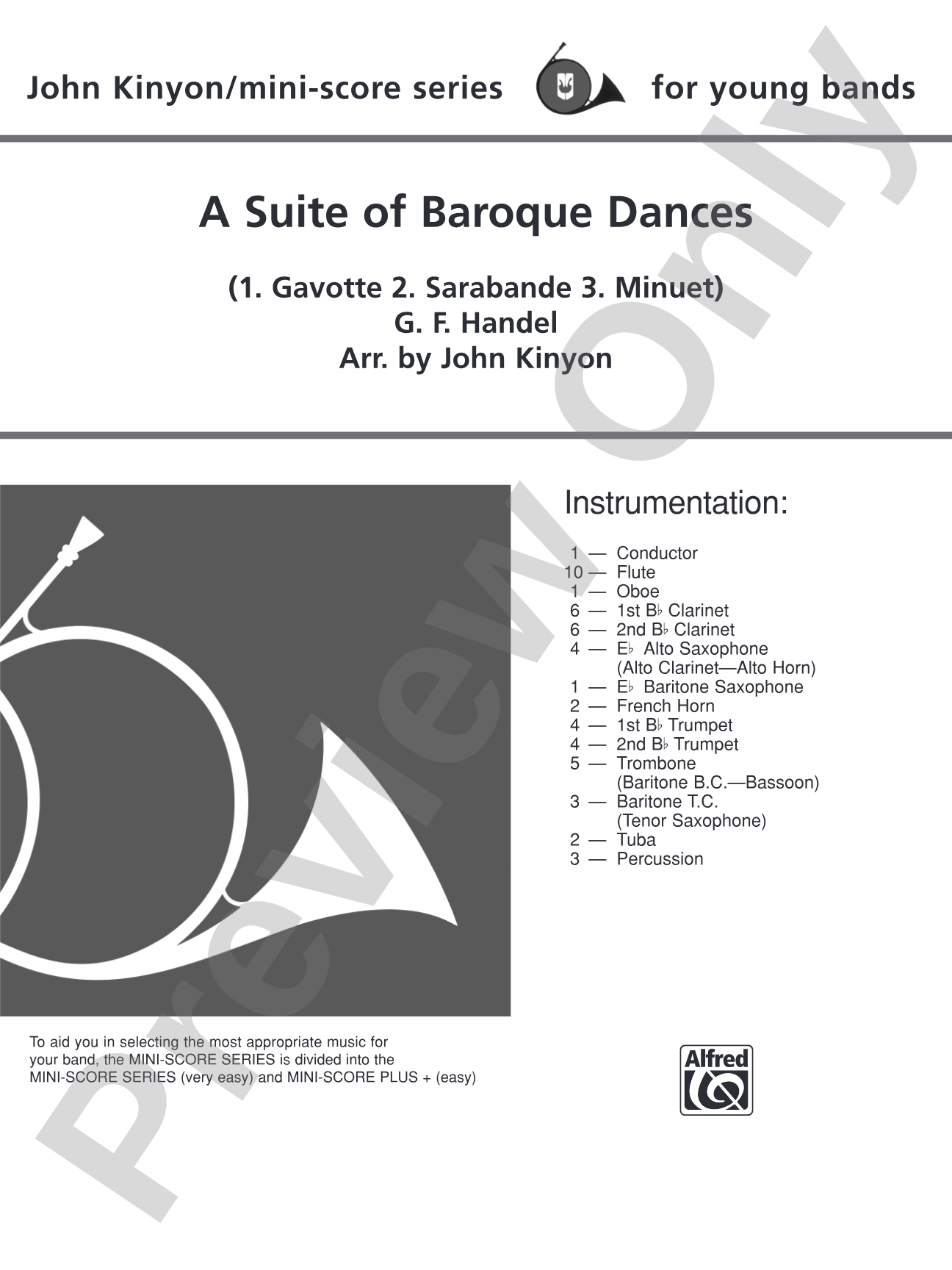 A Suite of Baroque Dances: Concert Band Conductor Score & Parts