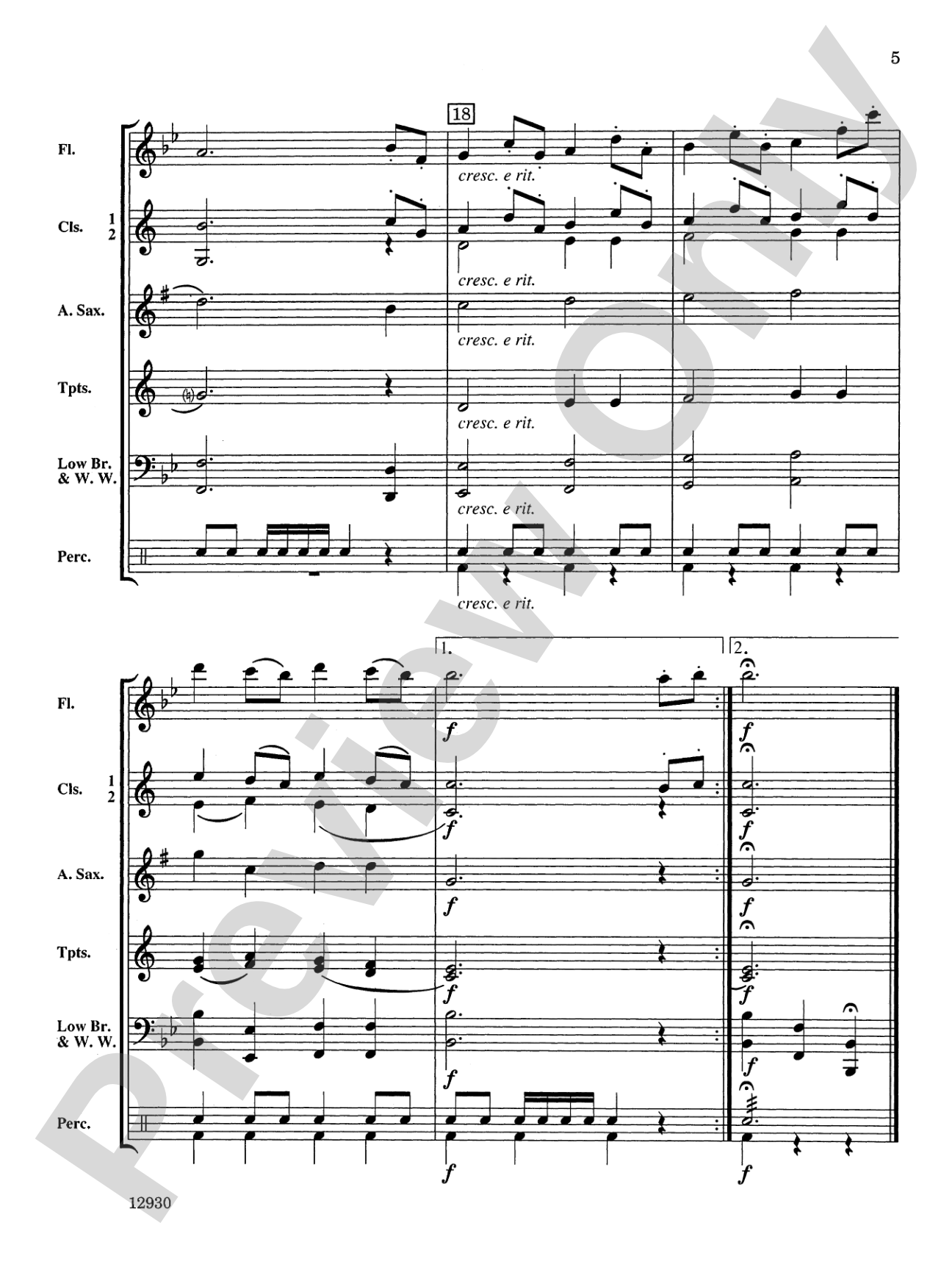 A Suite of Baroque Dances: Concert Band Conductor Score & Parts