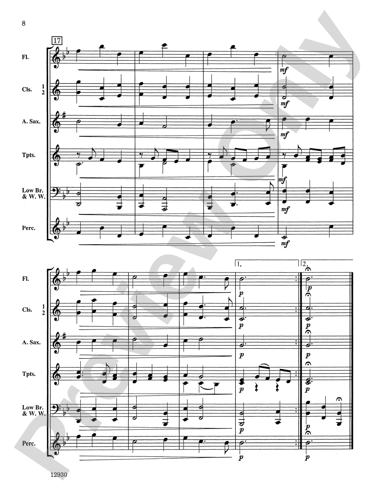 A Suite of Baroque Dances: Concert Band Conductor Score & Parts