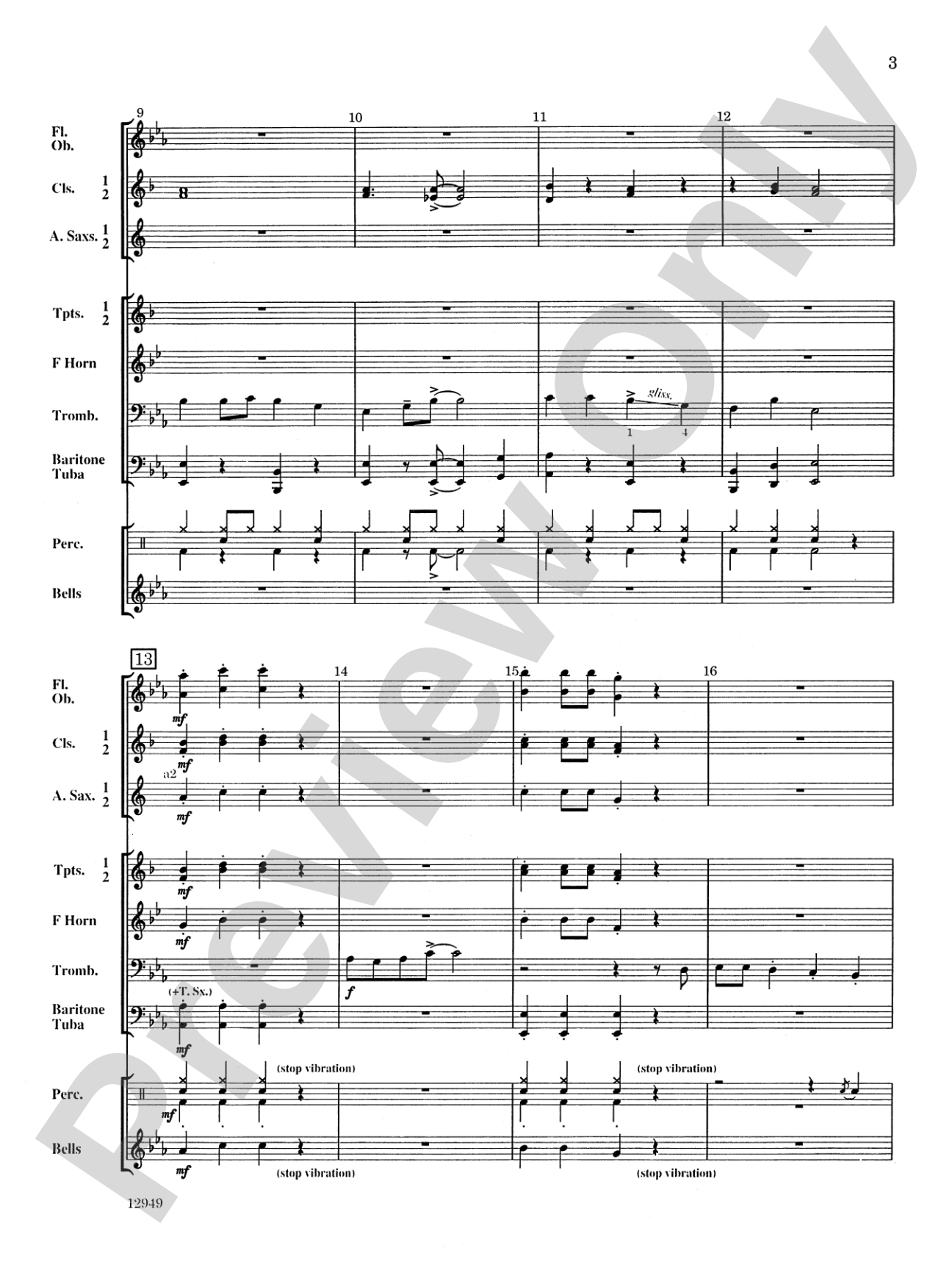 Trombones on the Housetop: Concert Band Conductor Score & Parts