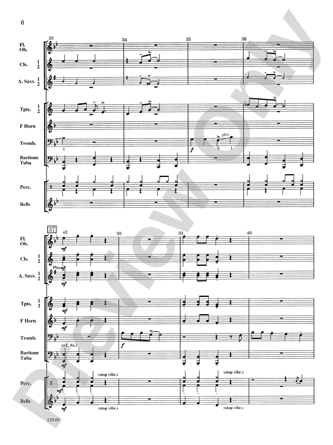 Trombones on the Housetop: Concert Band Conductor Score & Parts