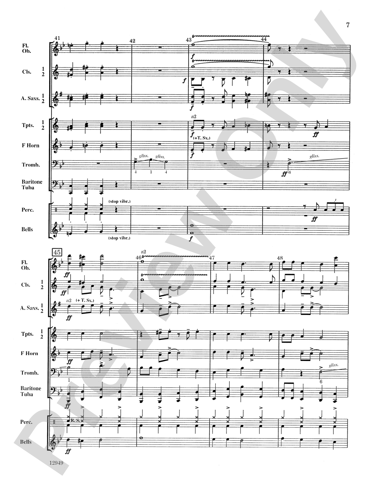 Trombones on the Housetop: Concert Band Conductor Score & Parts