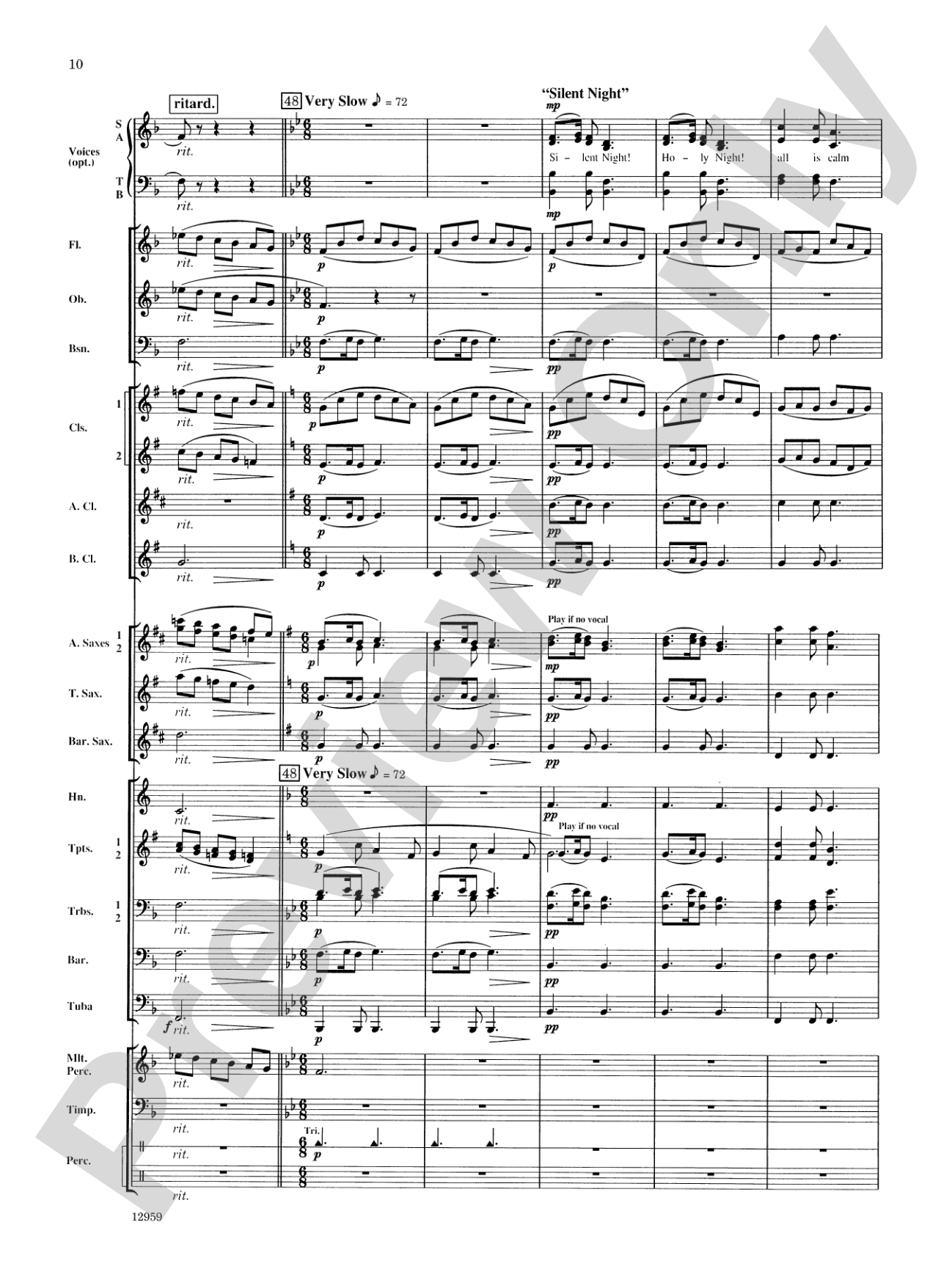 A Christmas Serenade (with optional chorus): Concert Band Conductor Score & Parts