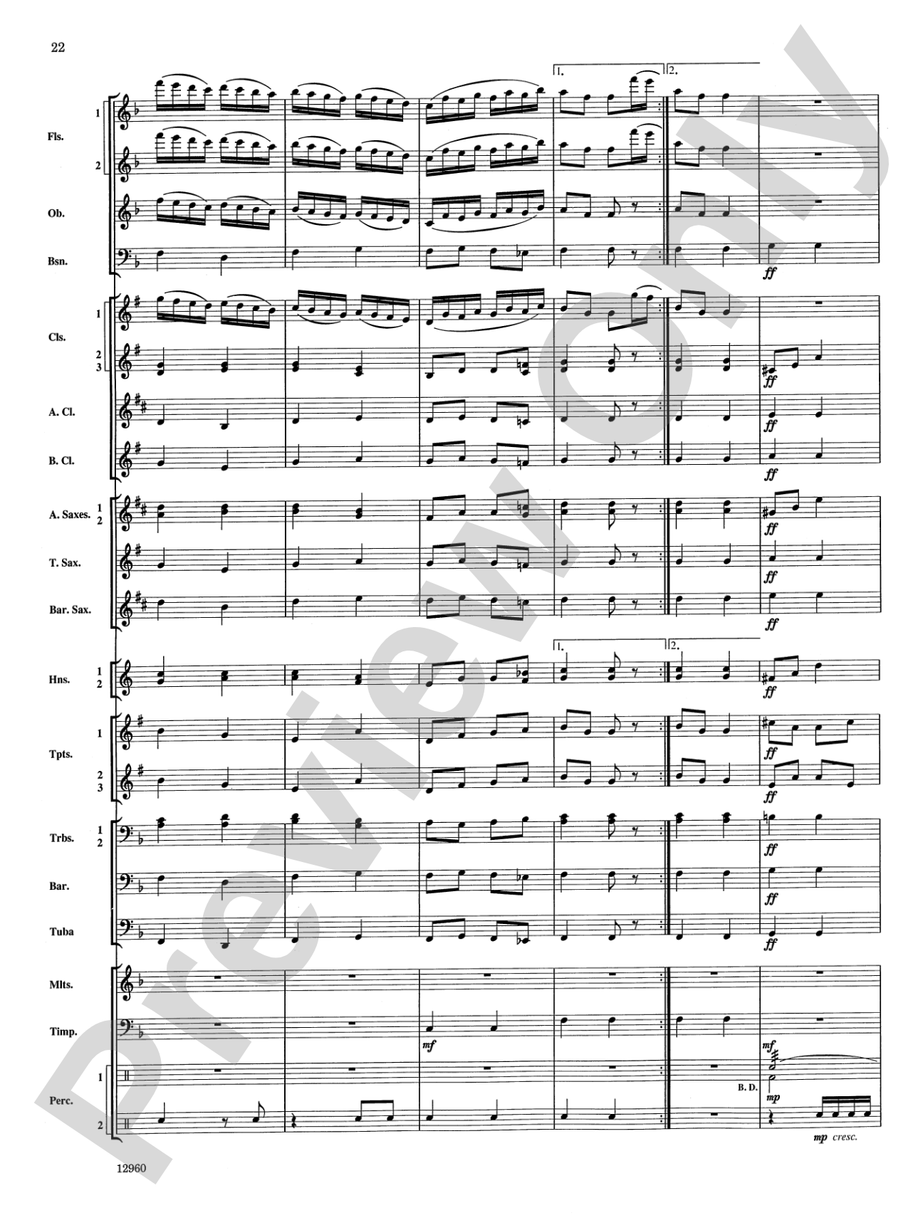 Sailing Songs: Concert Band Conductor Score & Parts