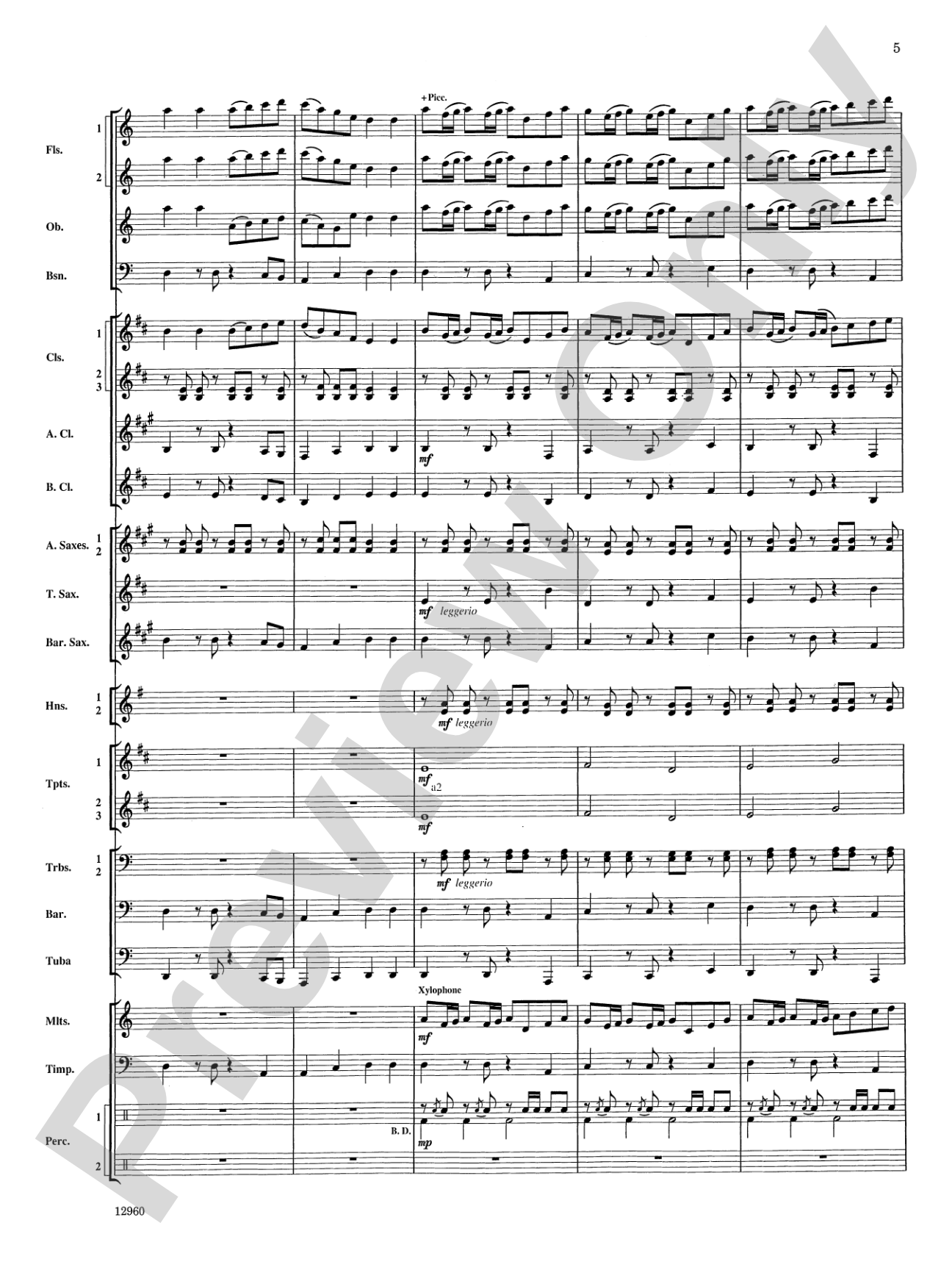 Sailing Songs: Concert Band Conductor Score & Parts