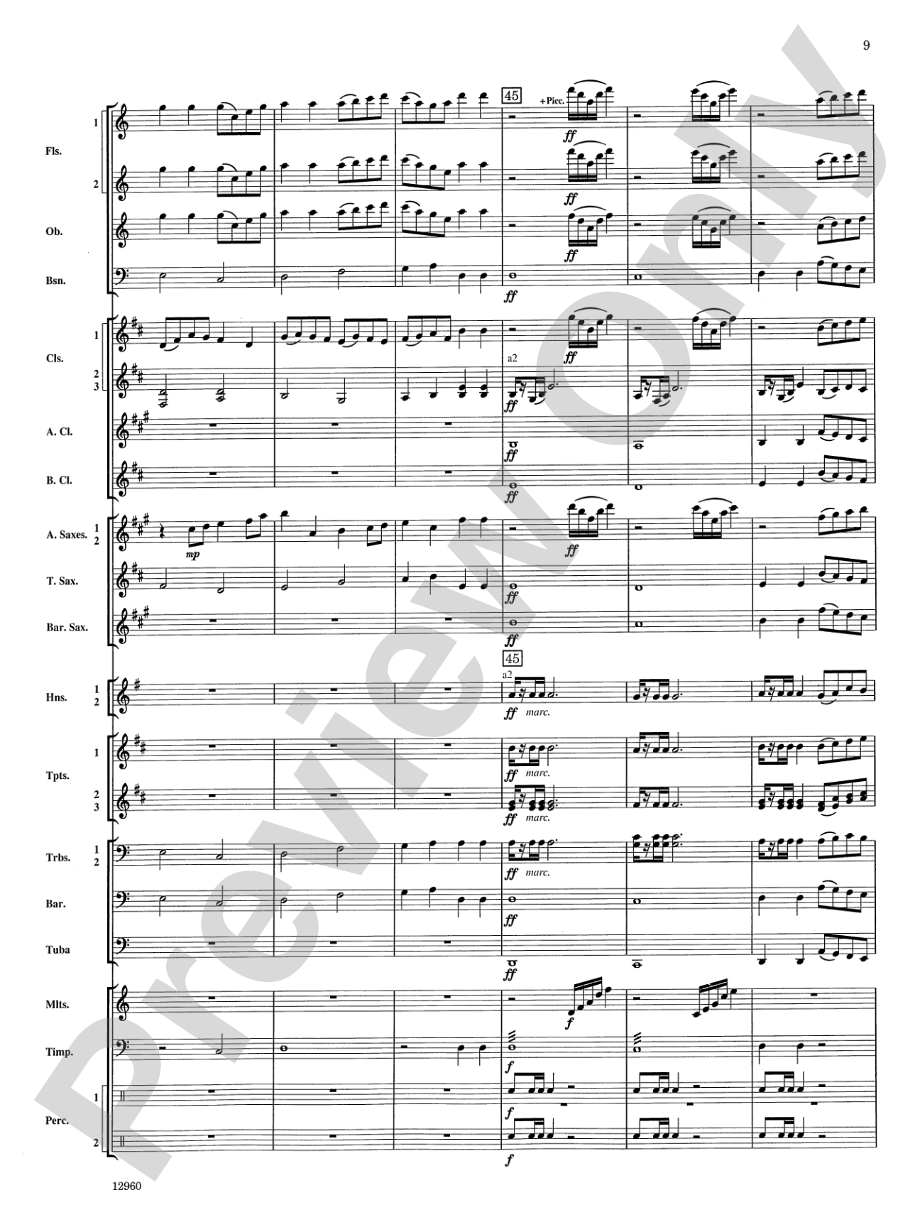 Sailing Songs: Concert Band Conductor Score & Parts
