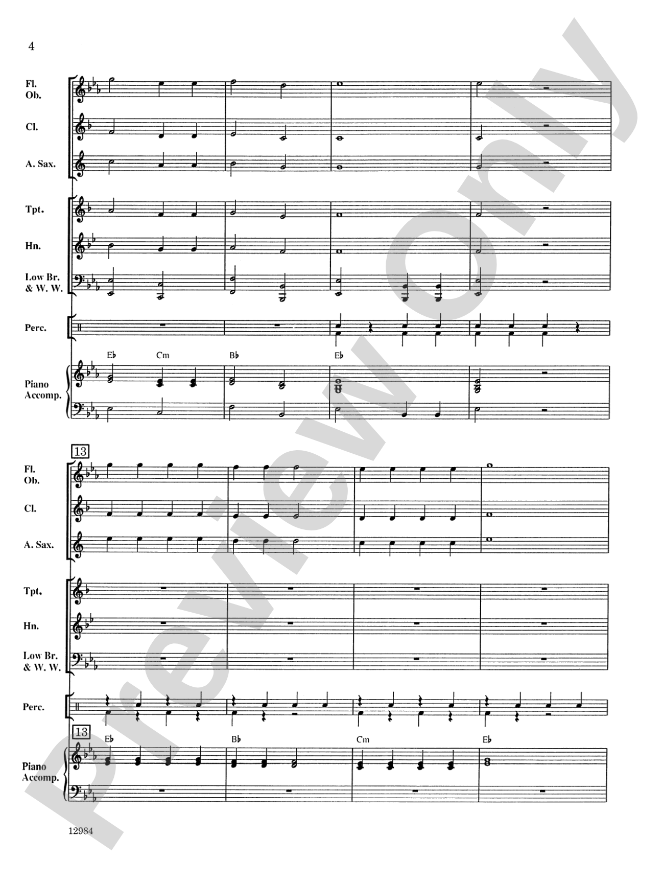 First Christmas March: Concert Band Conductor Score & Parts