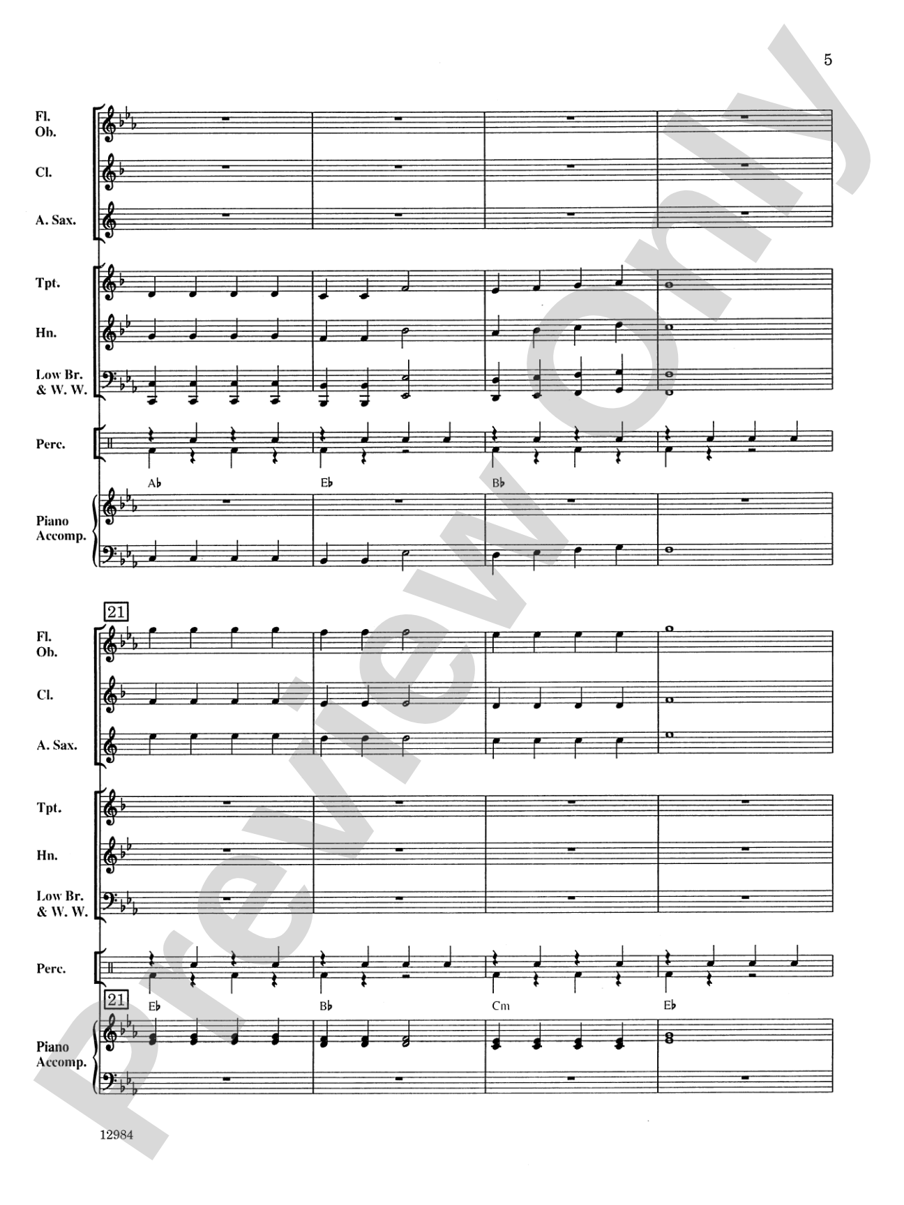 First Christmas March: Concert Band Conductor Score & Parts