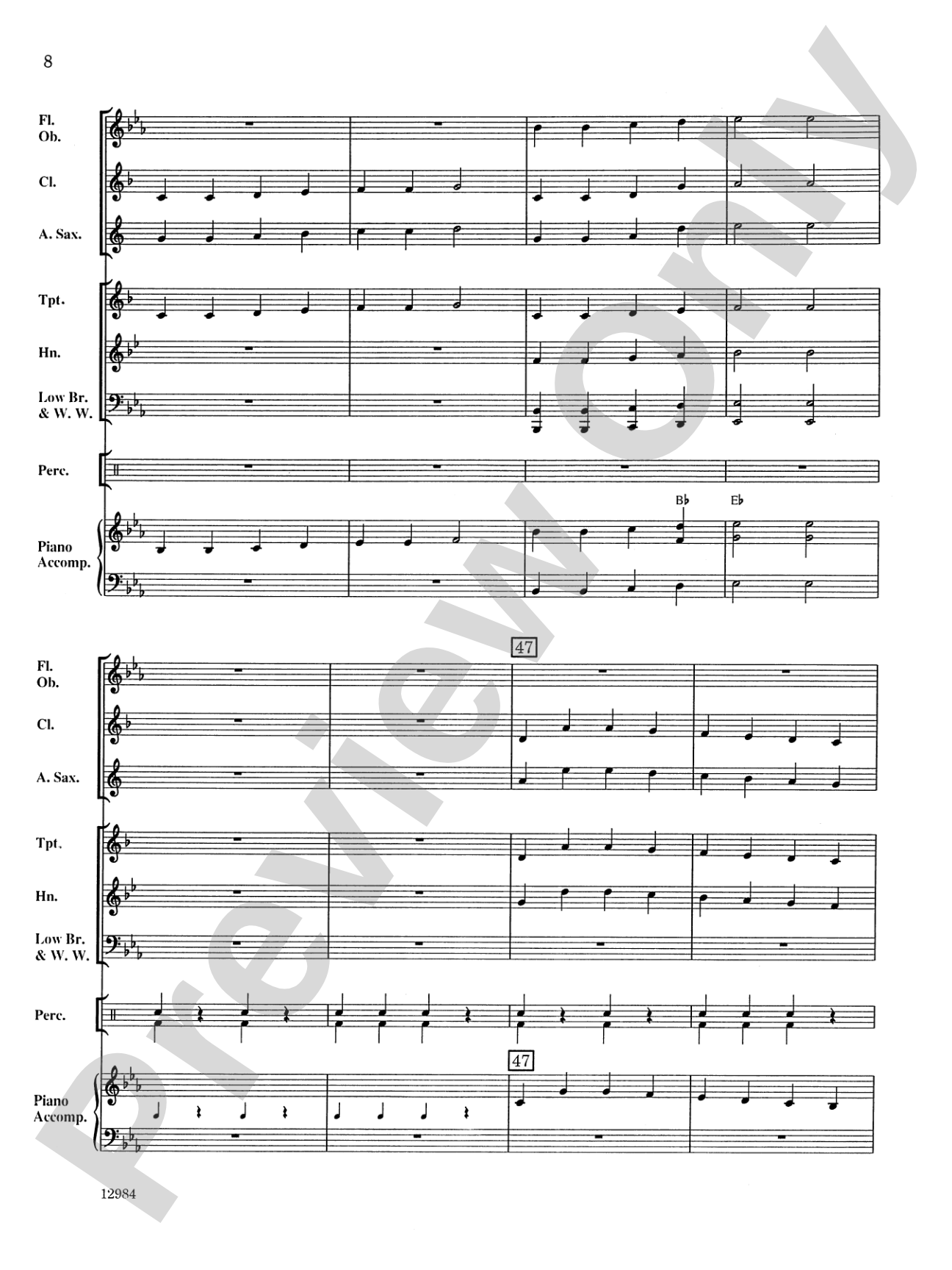 First Christmas March: Concert Band Conductor Score & Parts