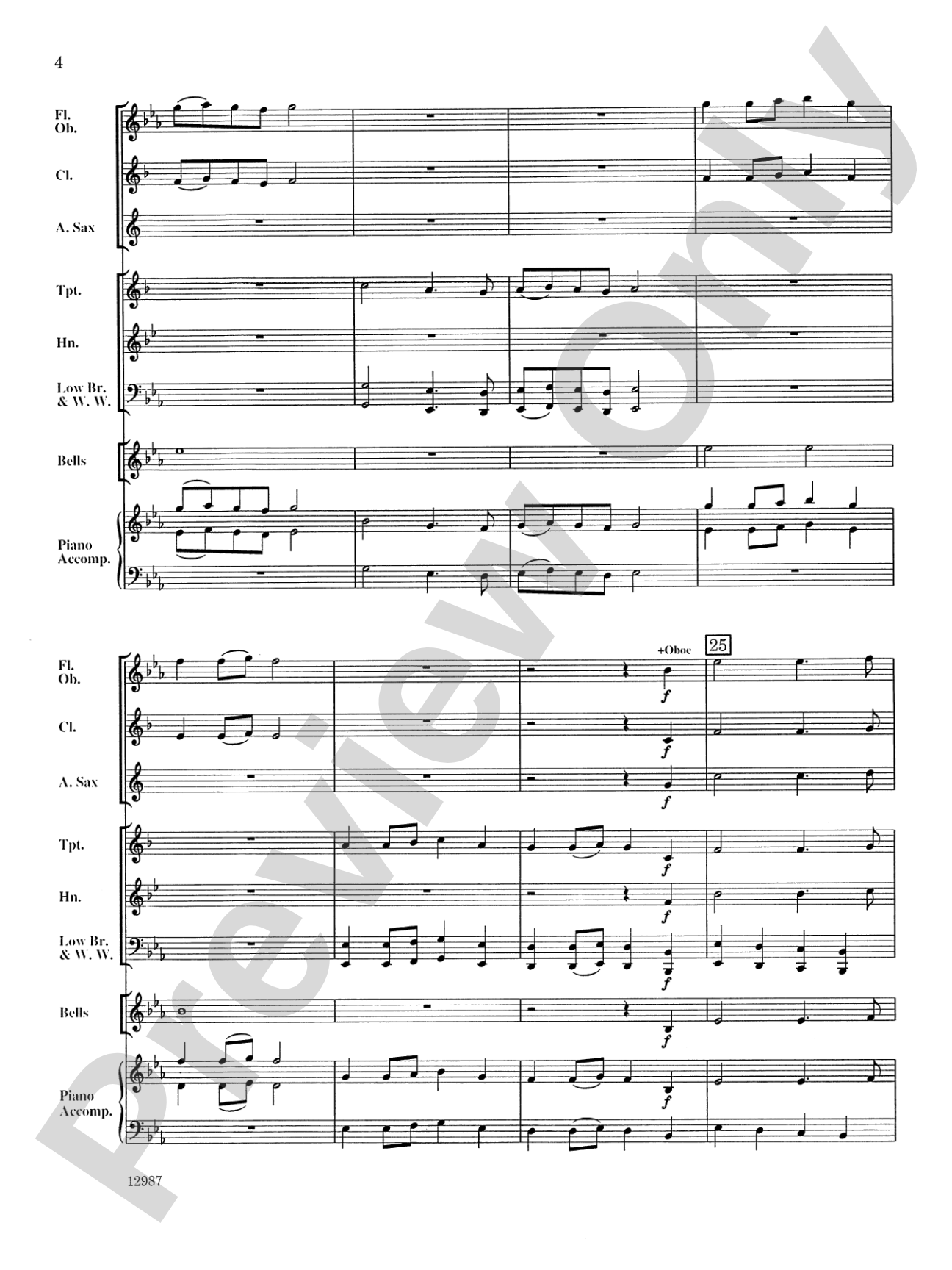A Shaker Hymn: Concert Band Conductor Score & Parts