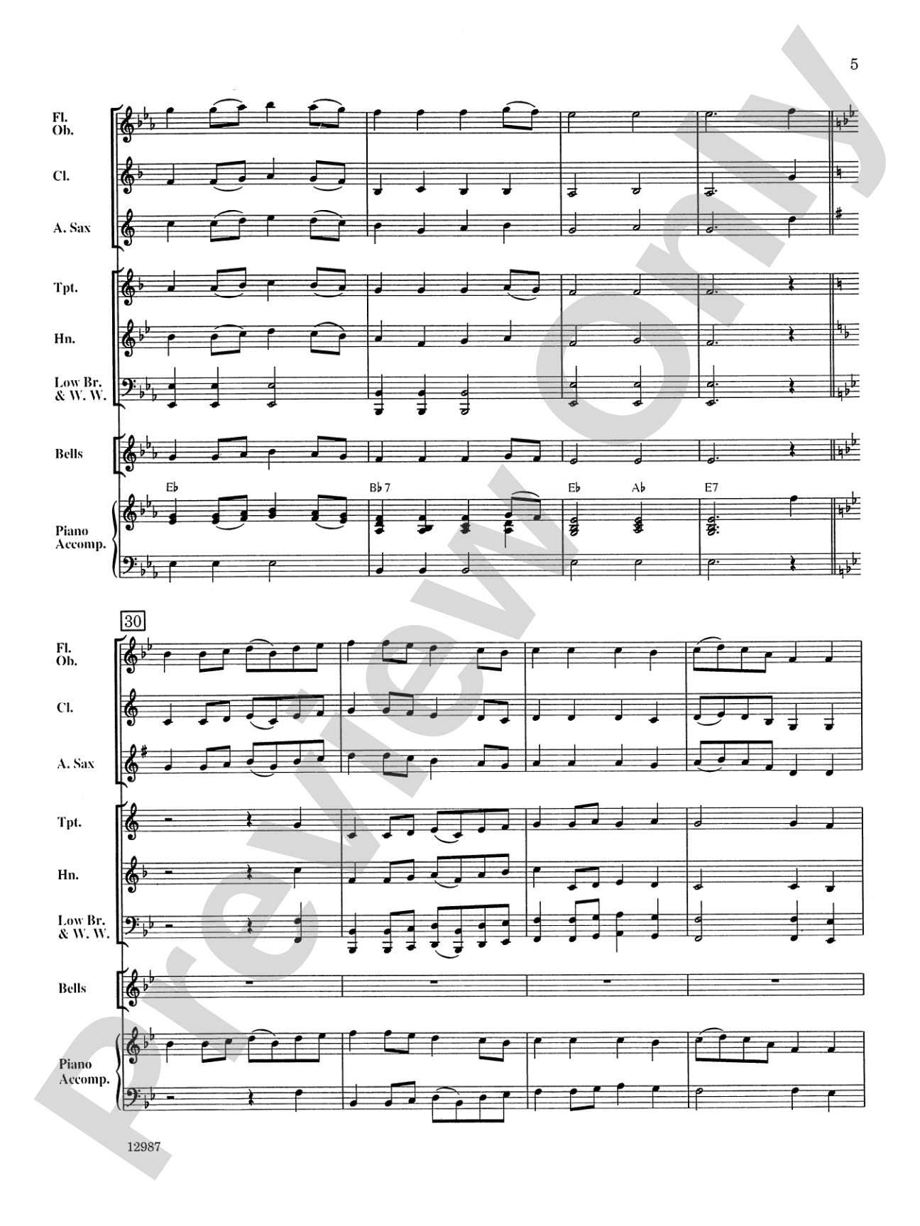 A Shaker Hymn: Concert Band Conductor Score & Parts
