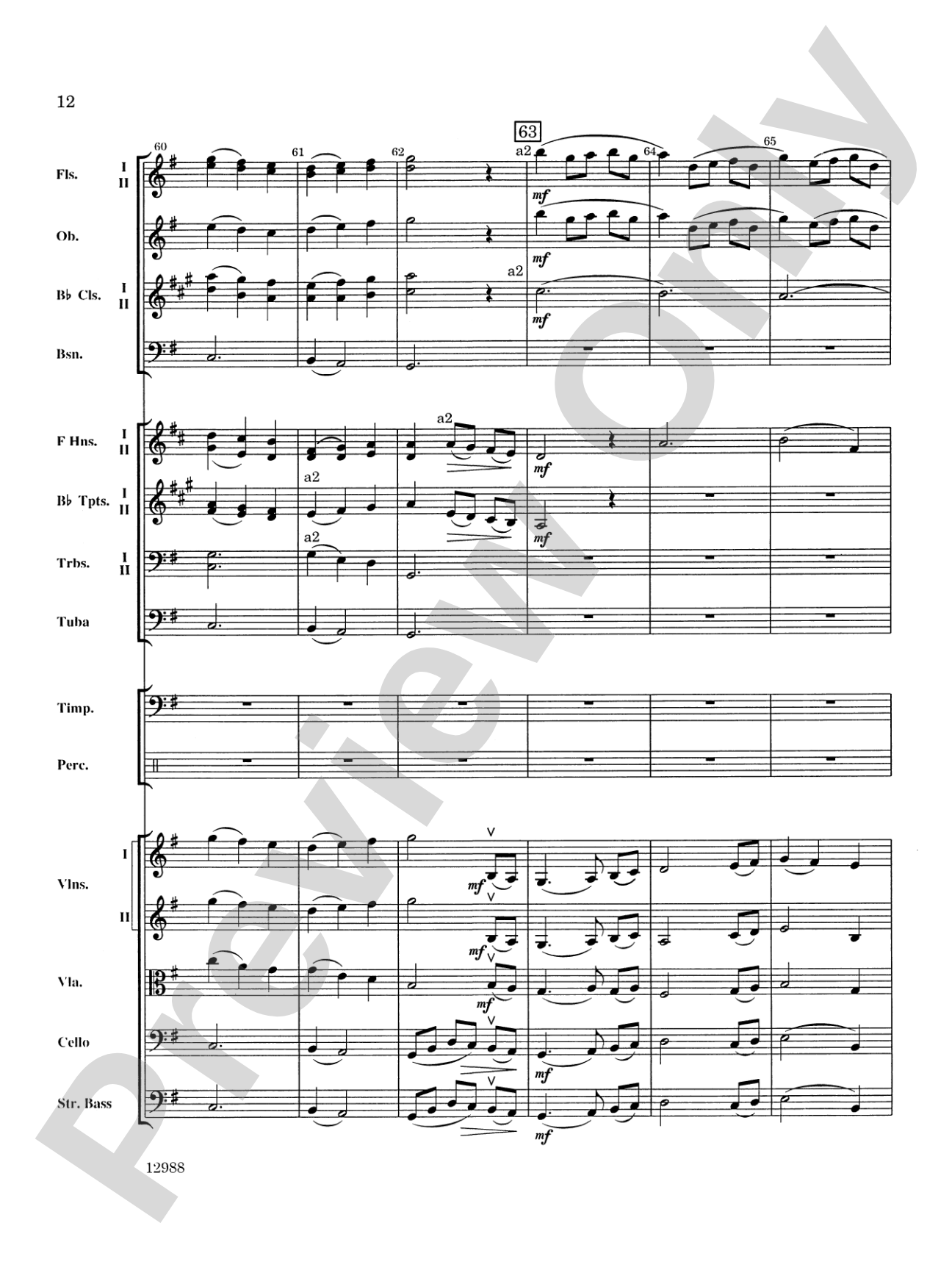 A Bach Christmas: Full Orchestra Conductor Score & Parts