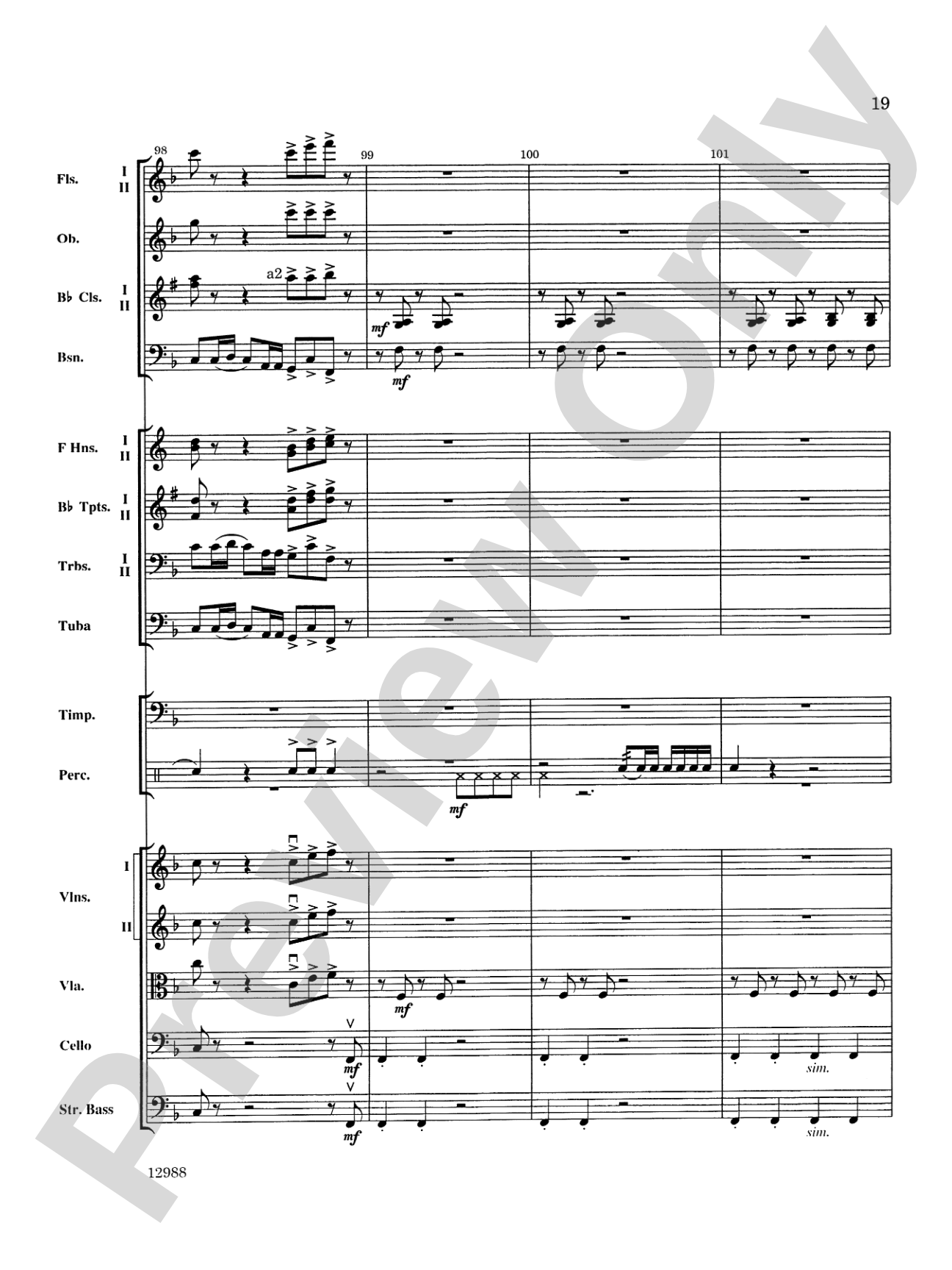 A Bach Christmas: Full Orchestra Conductor Score & Parts