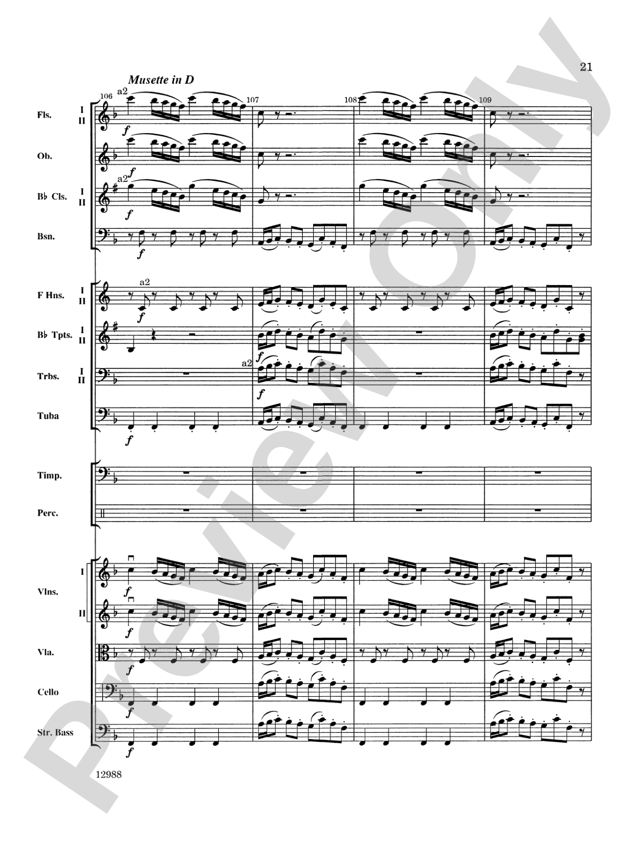 A Bach Christmas: Full Orchestra Conductor Score & Parts