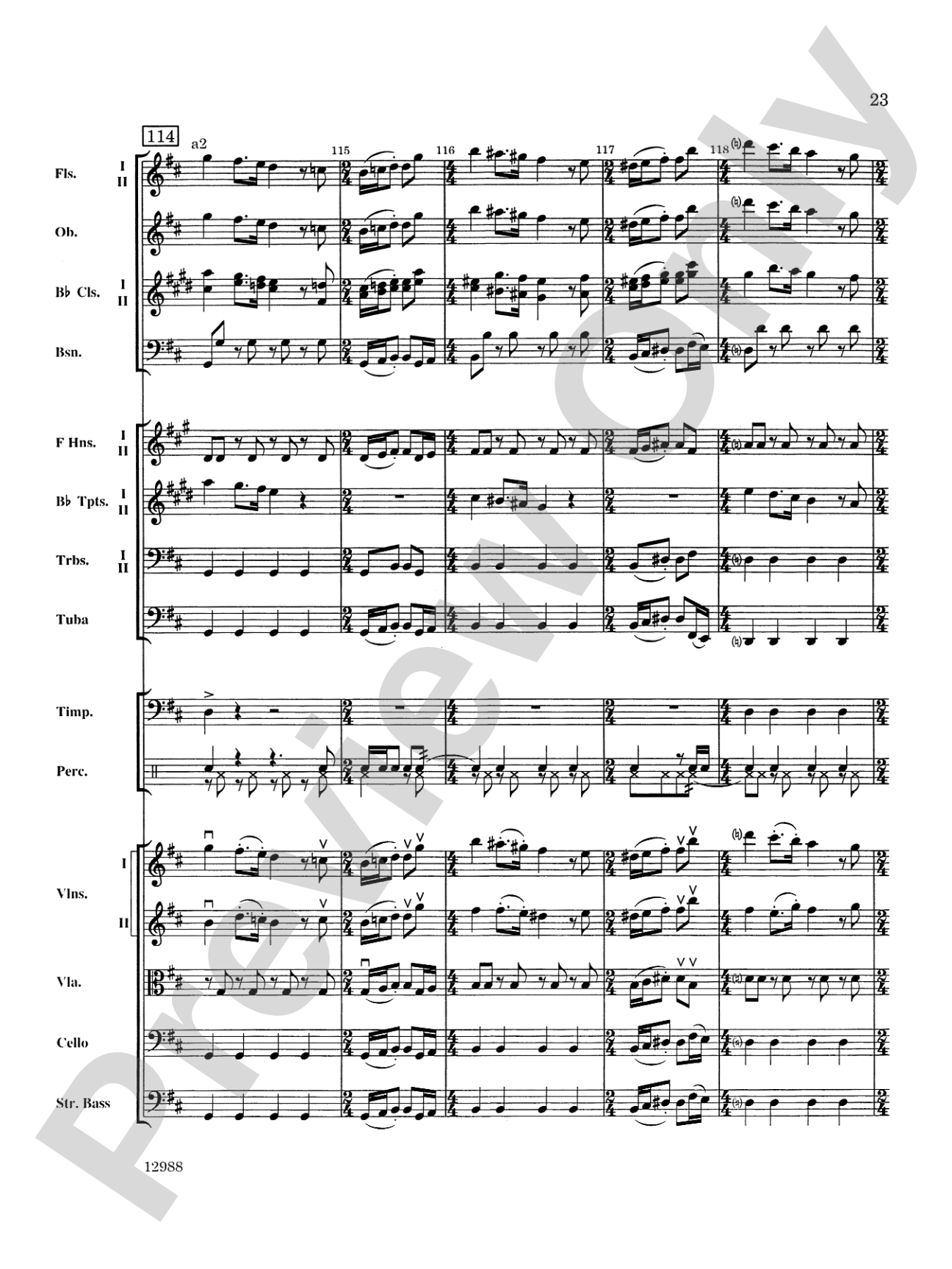 A Bach Christmas: Full Orchestra Conductor Score & Parts