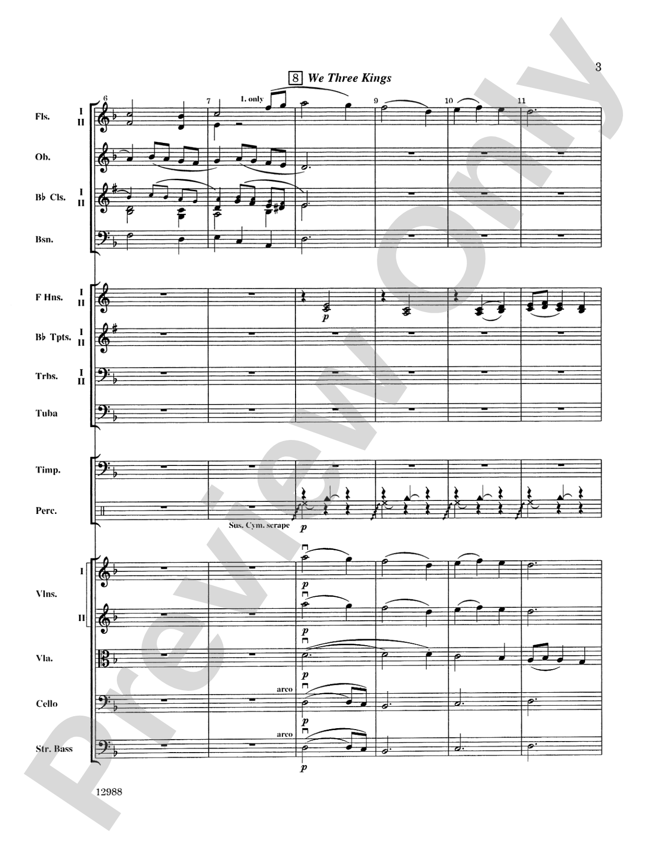 A Bach Christmas: Full Orchestra Conductor Score & Parts