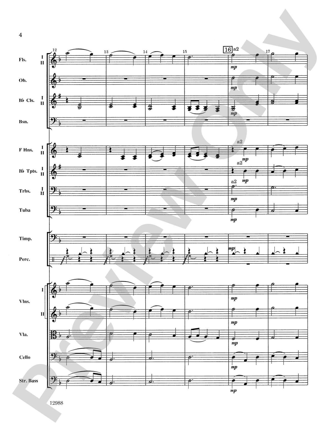 A Bach Christmas: Full Orchestra Conductor Score & Parts