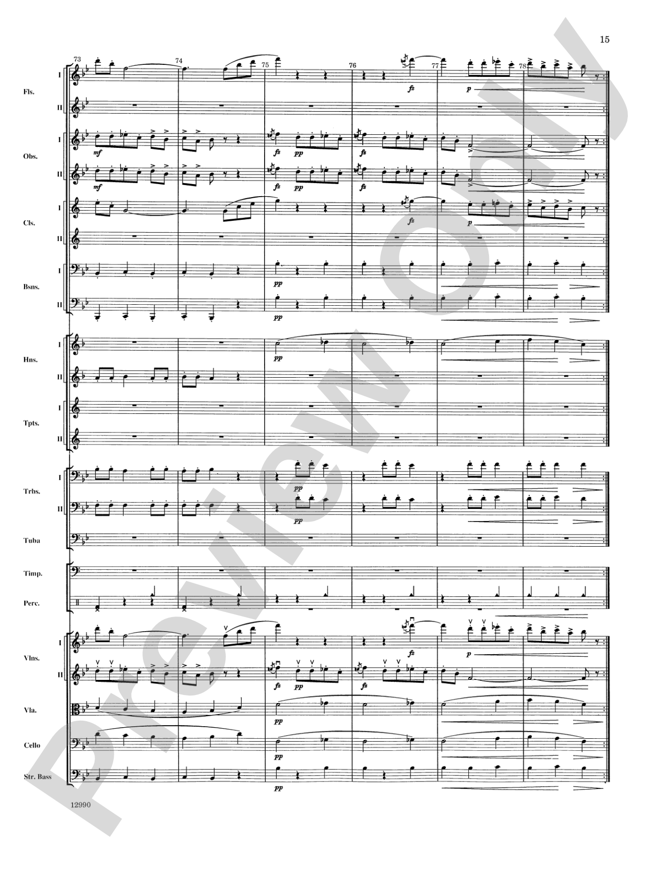 Slavonic Dance No. 4 (Op. 46): Full Orchestra Conductor Score & Parts