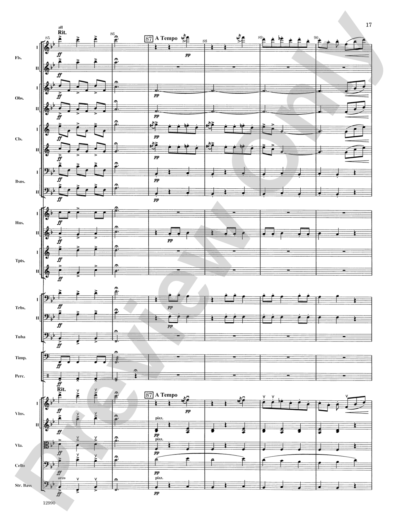 Slavonic Dance No. 4 (Op. 46): Full Orchestra Conductor Score & Parts