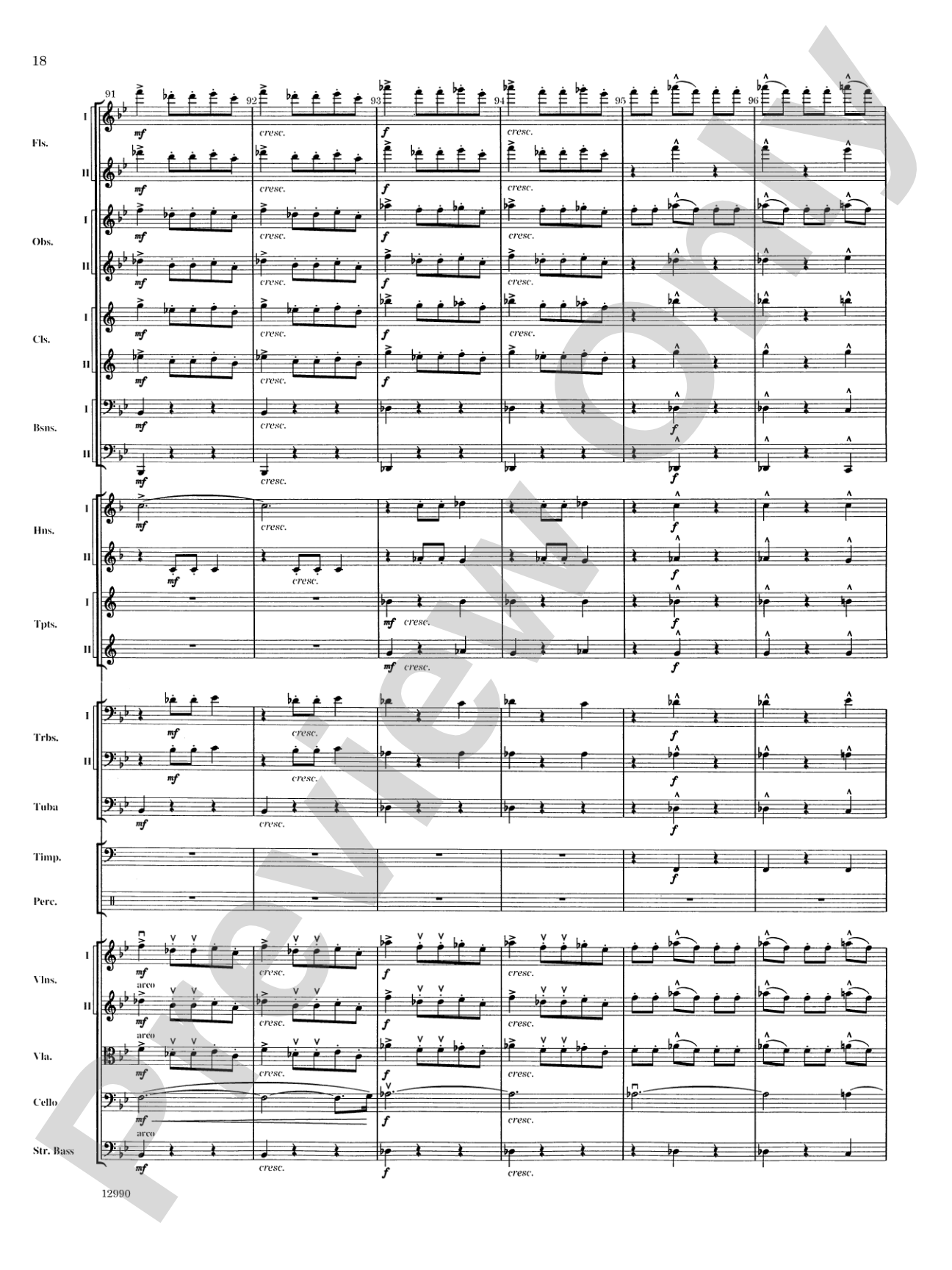 Slavonic Dance No. 4 (Op. 46): Full Orchestra Conductor Score & Parts