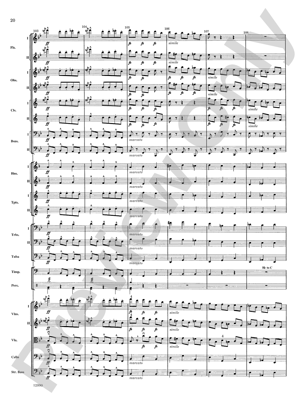 Slavonic Dance No. 4 (Op. 46): Full Orchestra Conductor Score & Parts
