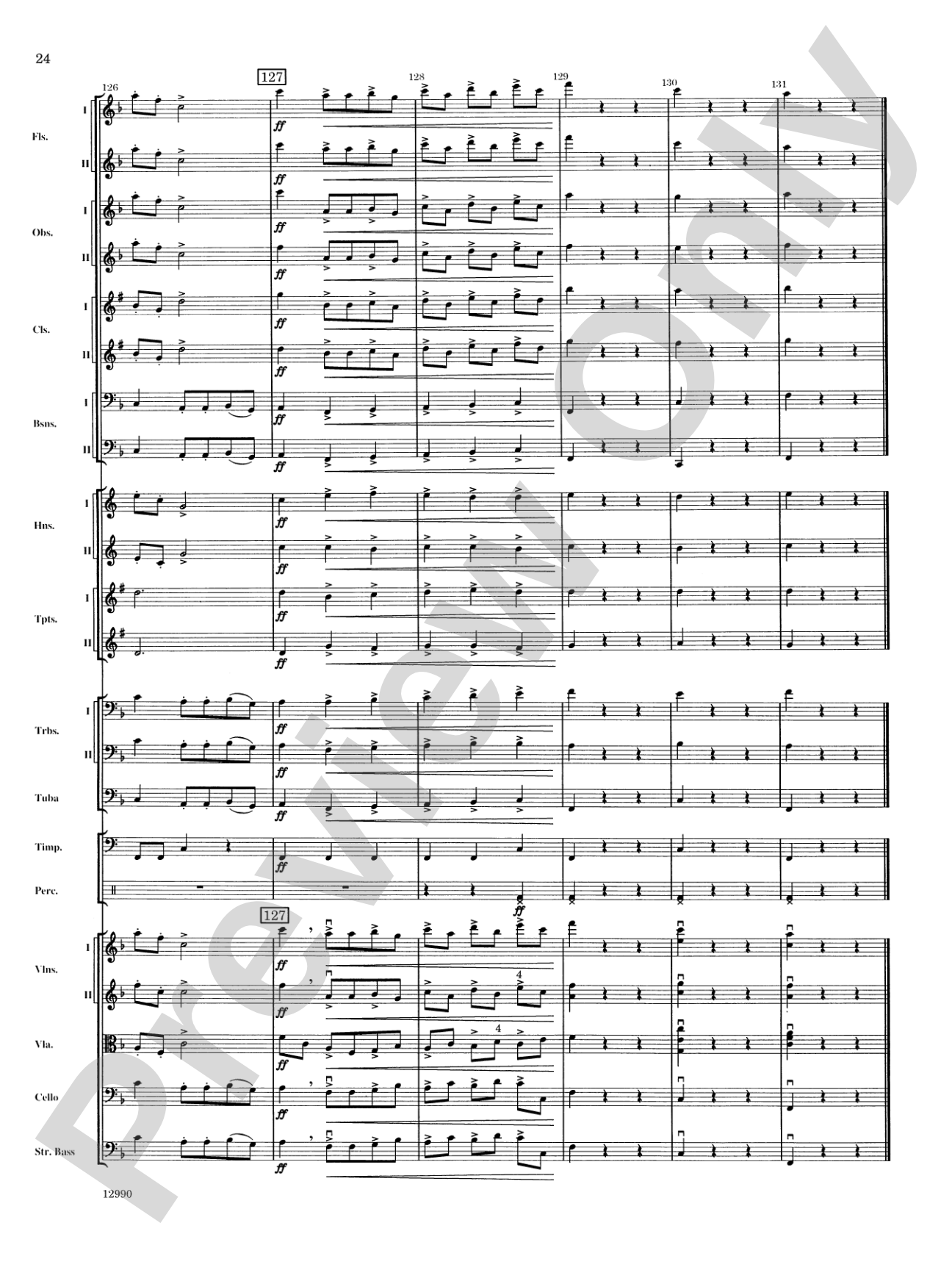 Slavonic Dance No. 4 (Op. 46): Full Orchestra Conductor Score & Parts