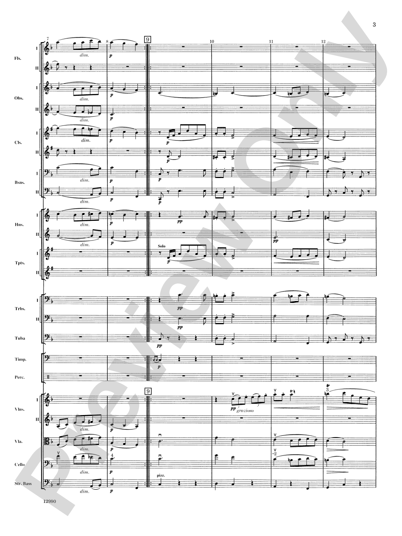 Slavonic Dance No. 4 (Op. 46): Full Orchestra Conductor Score & Parts