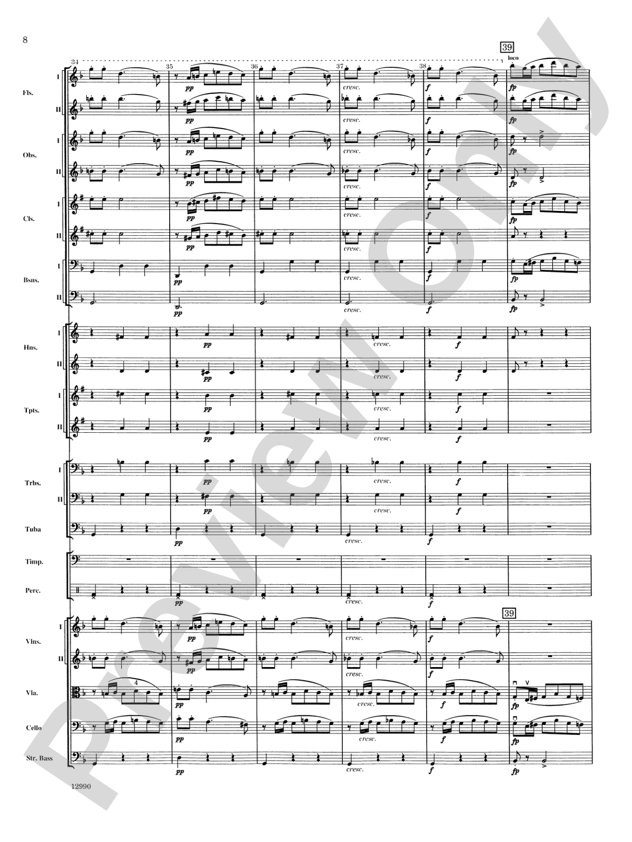 Slavonic Dance No. 4 (Op. 46): Full Orchestra Conductor Score & Parts
