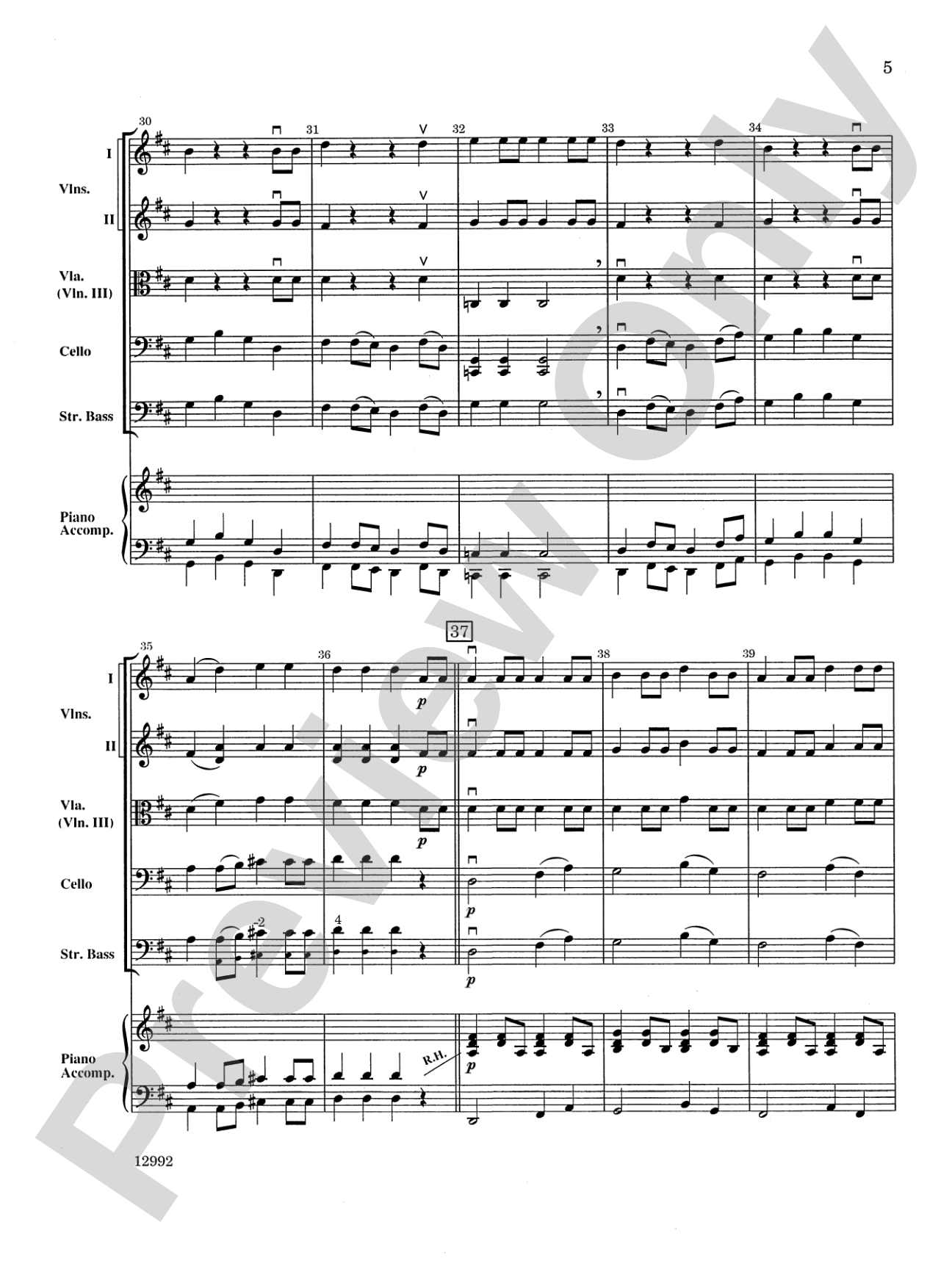 Frog in a Tree: String Orchestra Conductor Score & Parts