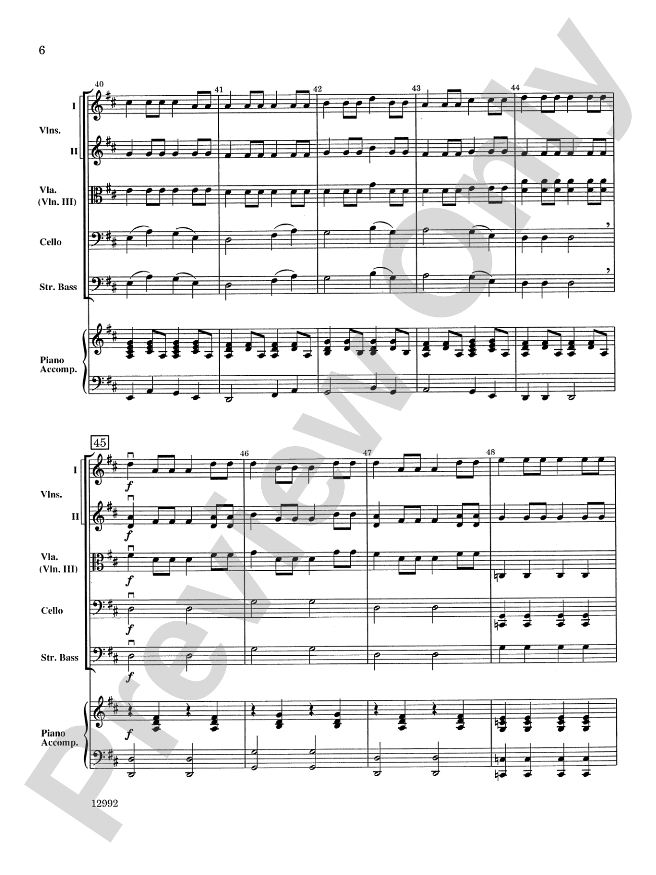 Frog in a Tree: String Orchestra Conductor Score & Parts