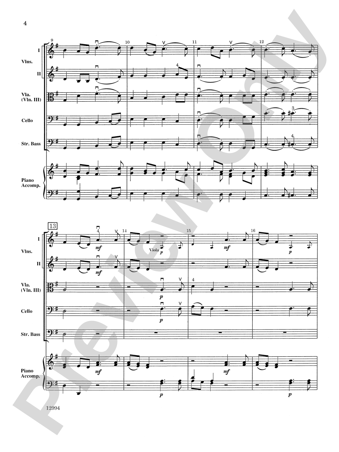 Overture from the "Royal Fireworks Music": String Orchestra Conductor Score & Parts