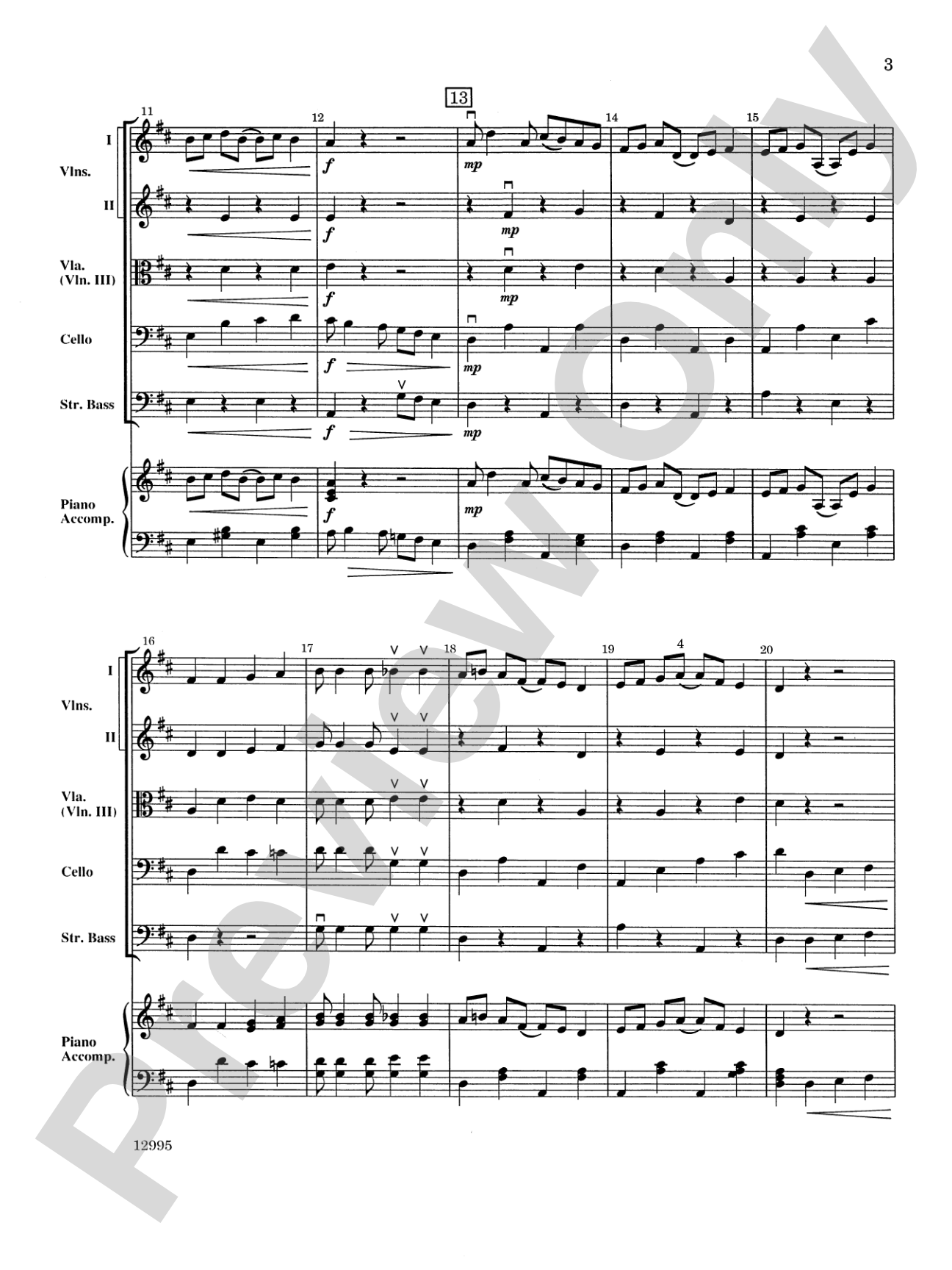 Tangerine Rag: String Orchestra Conductor Score & Parts