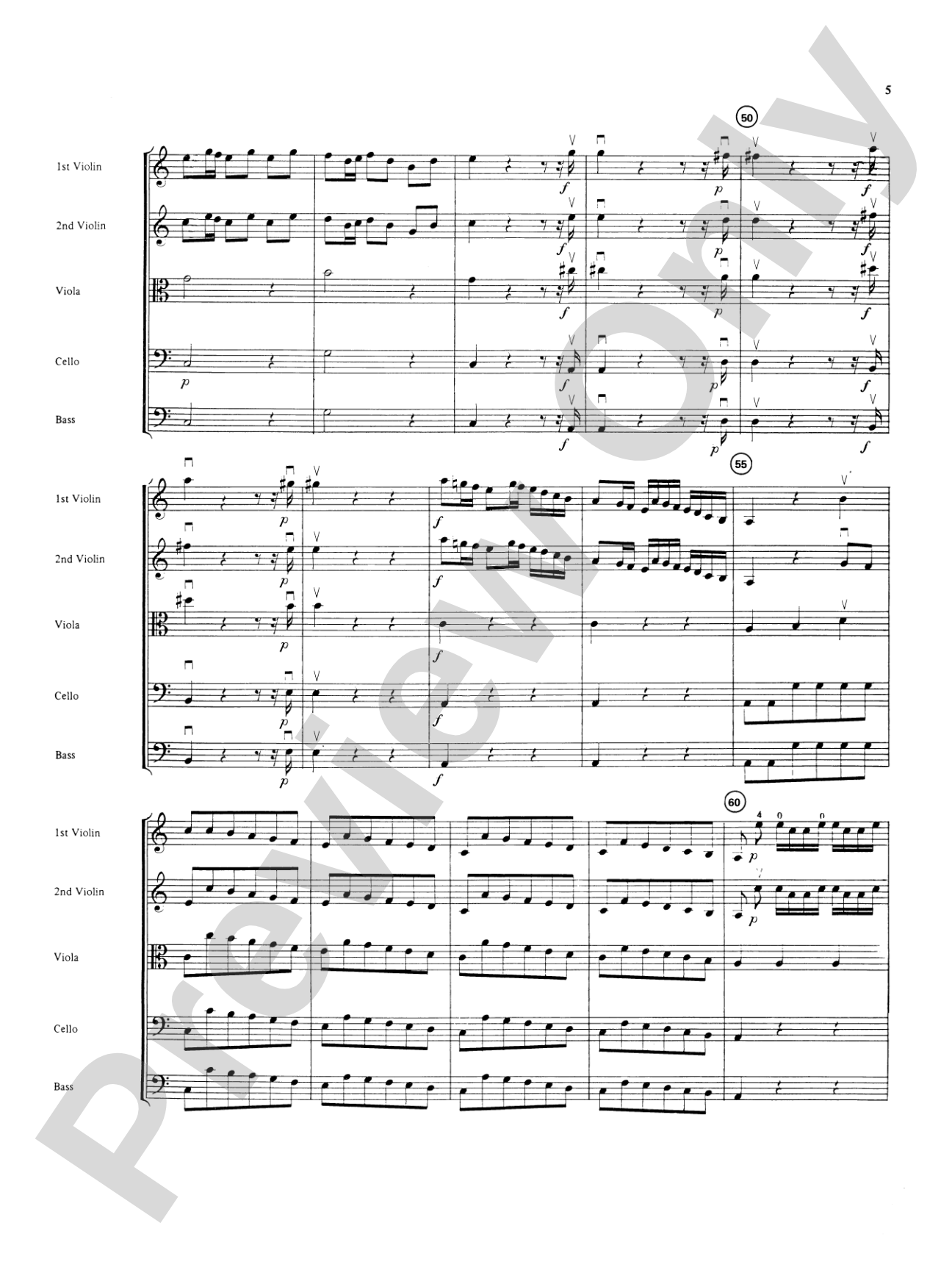 Double Concerto for String Orchestra from Concerto for Two Violins in A Minor: String Orchestra Conductor Score & Parts