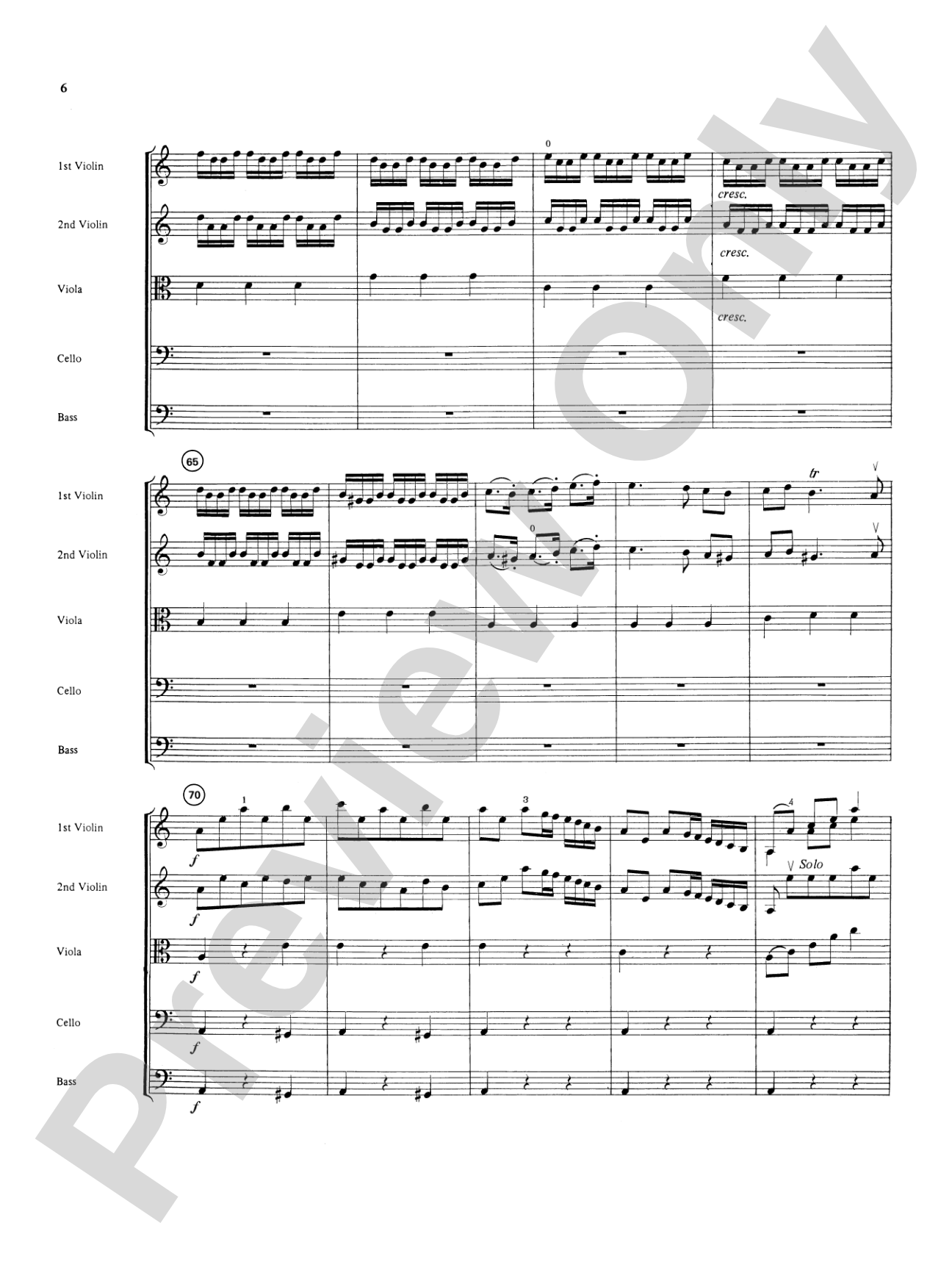 Double Concerto for String Orchestra from Concerto for Two Violins in A Minor: String Orchestra Conductor Score & Parts