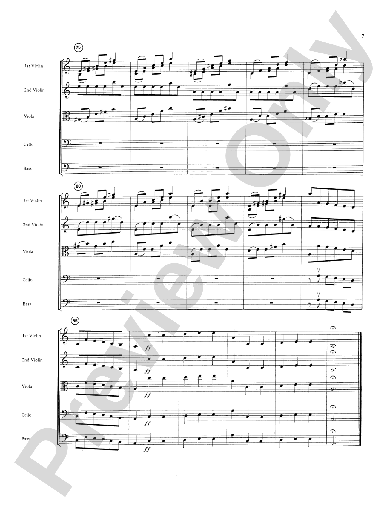Double Concerto for String Orchestra from Concerto for Two Violins in A Minor: String Orchestra Conductor Score & Parts