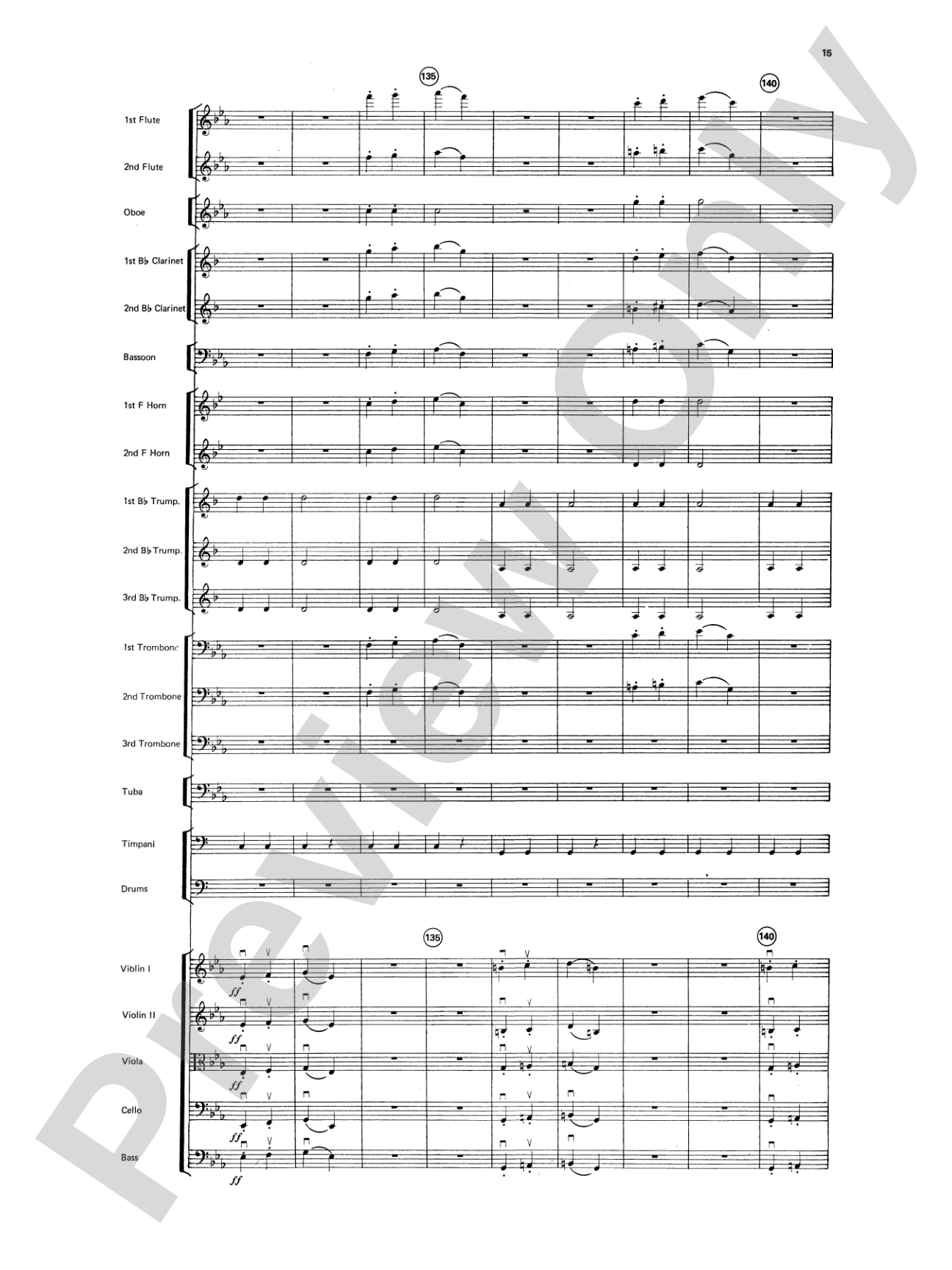 Beethoven's Symphony No. 5, 1st Movement: Full Orchestra Conductor Score & Parts