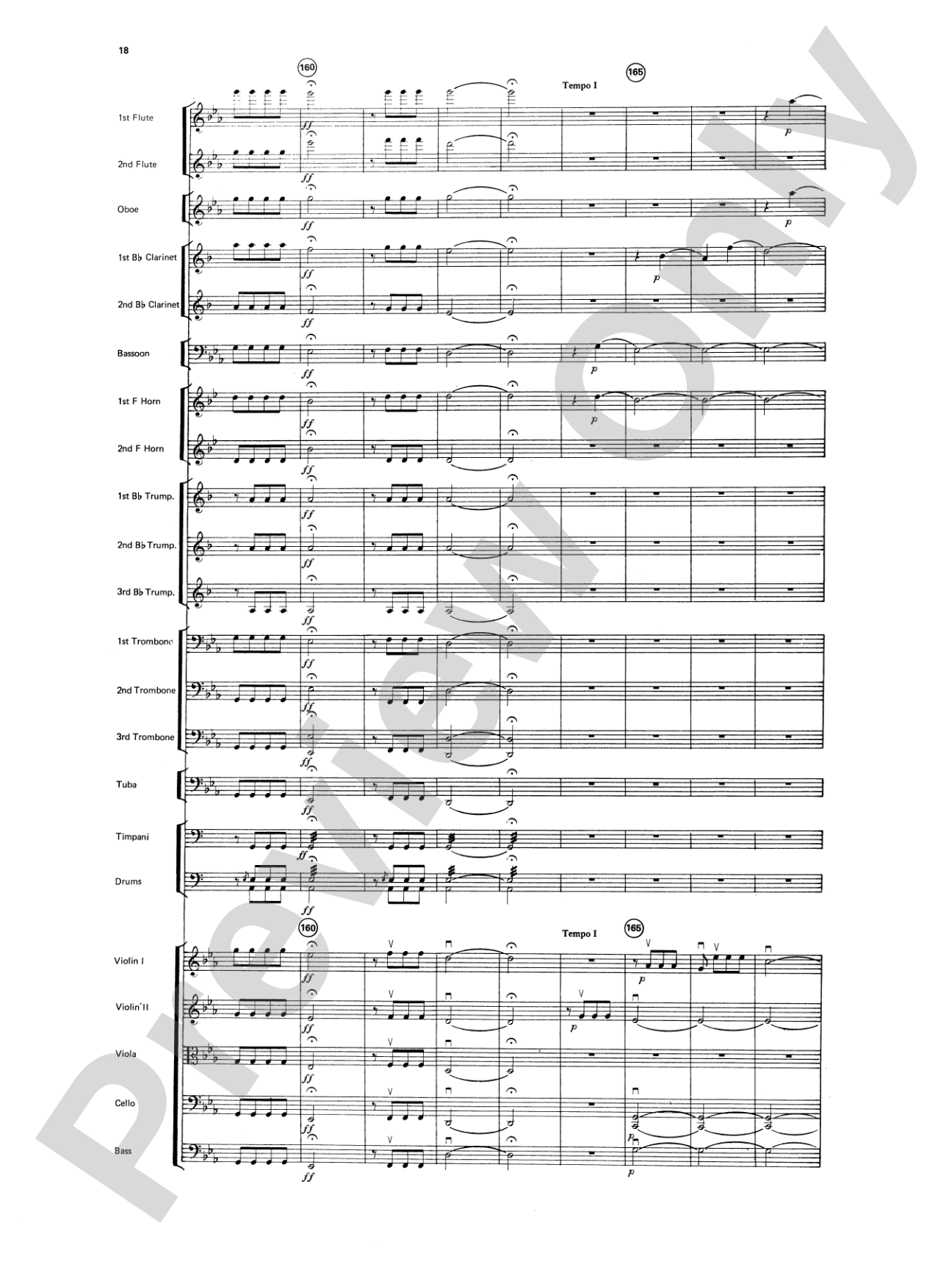 Beethoven's Symphony No. 5, 1st Movement: Full Orchestra Conductor Score & Parts