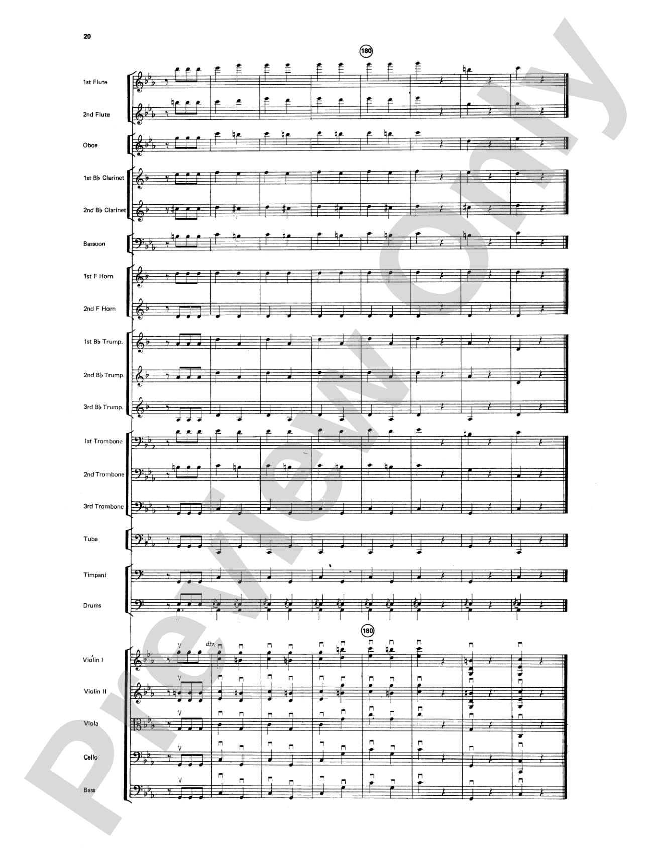 Beethoven's Symphony No. 5, 1st Movement: Full Orchestra Conductor Score & Parts