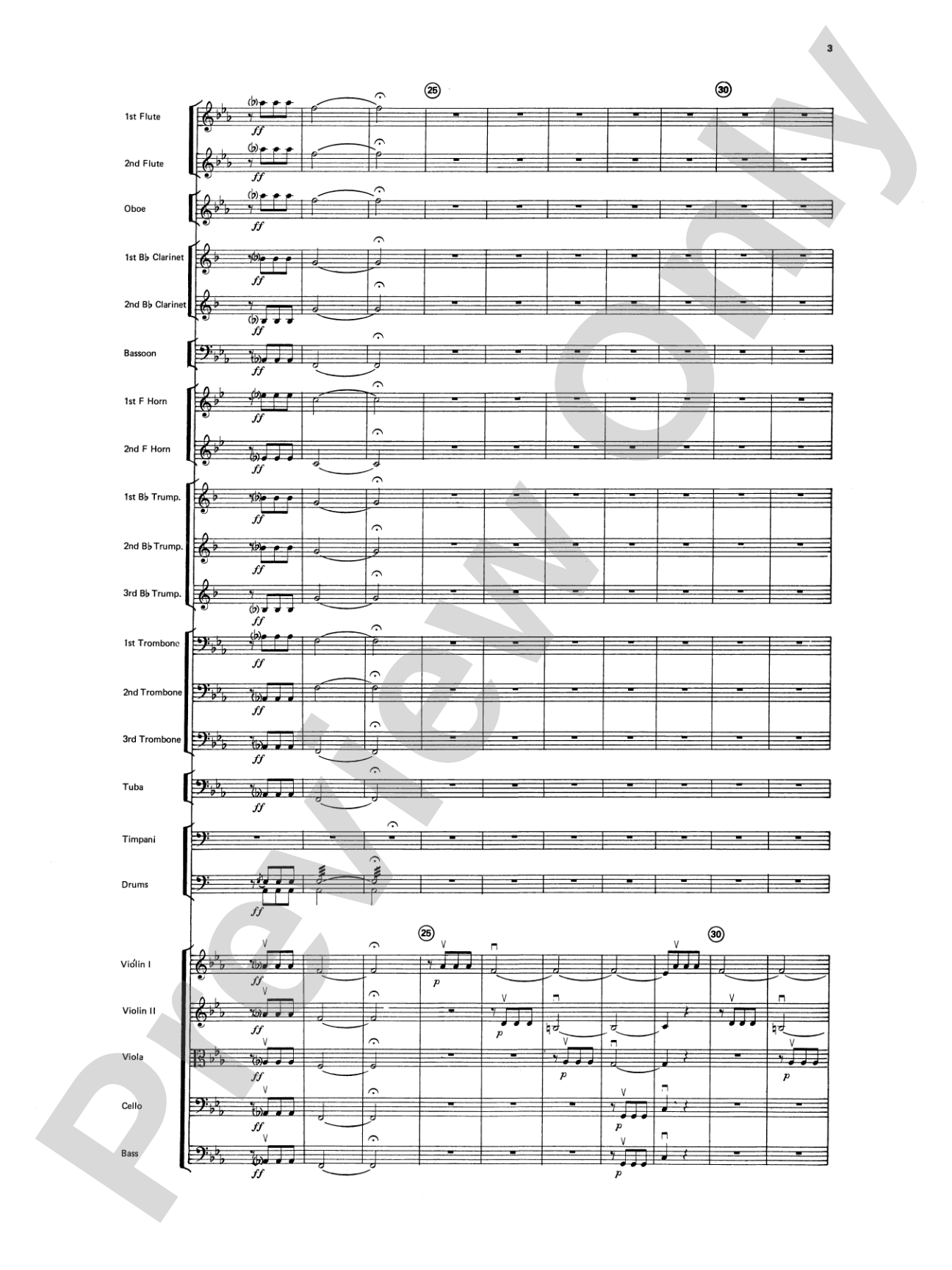 Beethoven's Symphony No. 5, 1st Movement: Full Orchestra Conductor Score & Parts