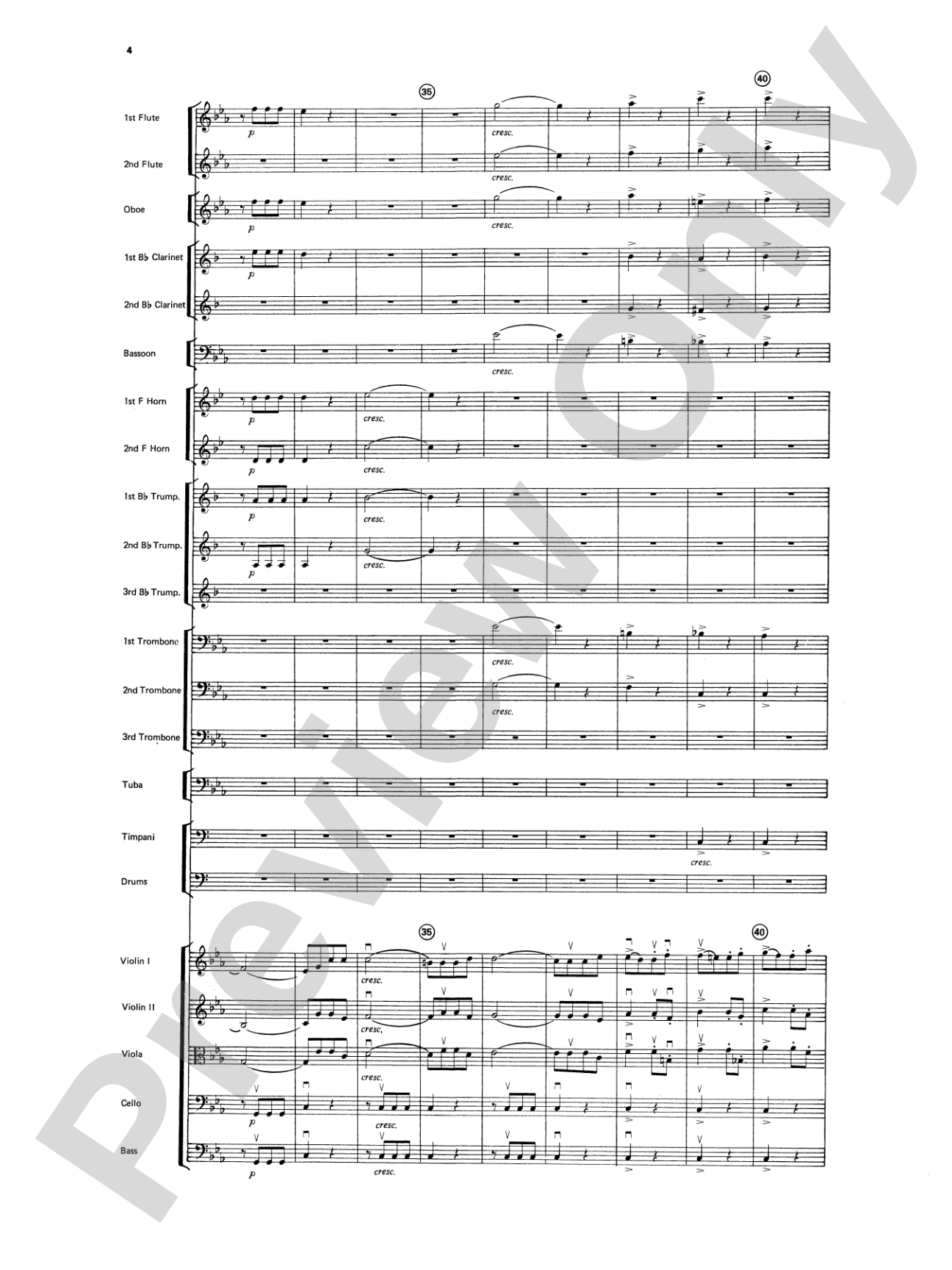 Beethoven's Symphony No. 5, 1st Movement: Full Orchestra Conductor Score & Parts
