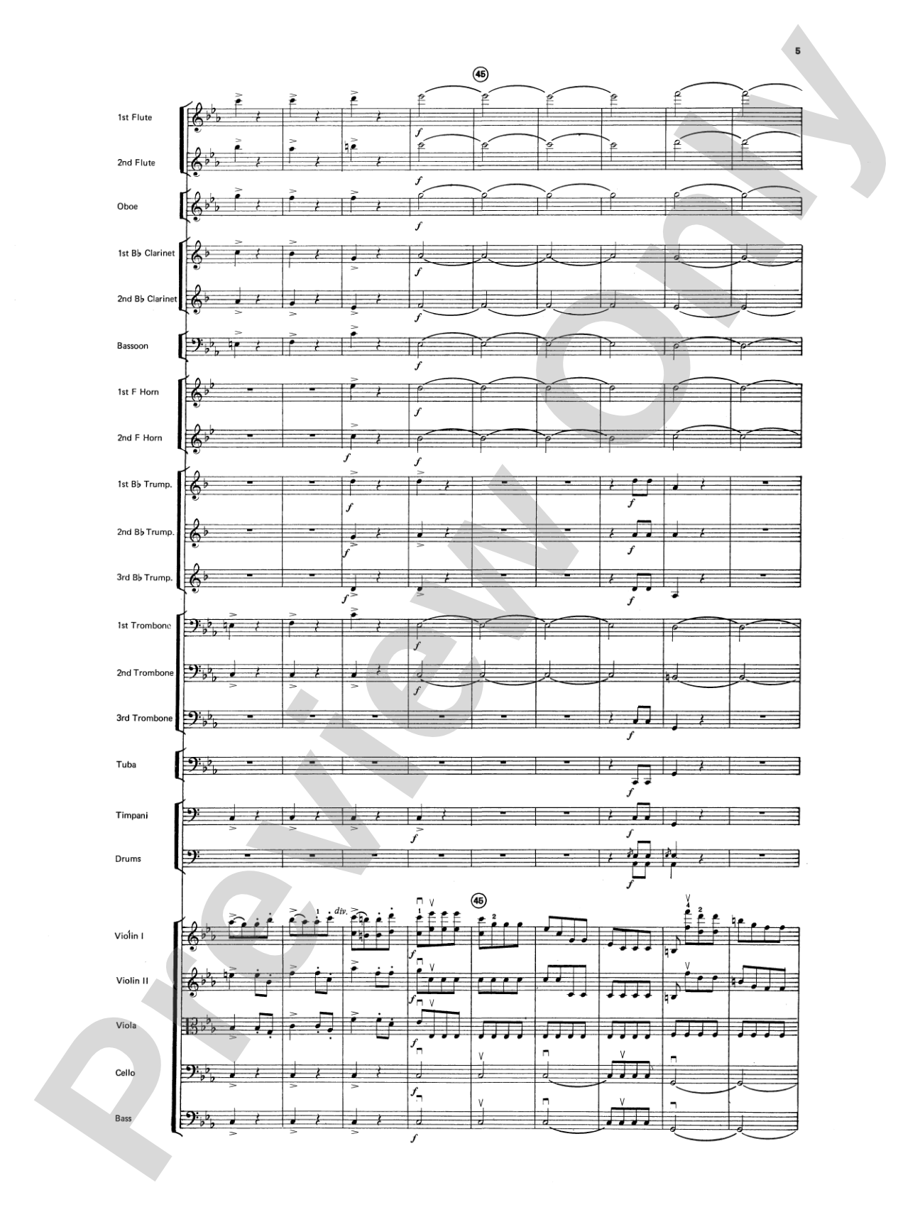 Beethoven's Symphony No. 5, 1st Movement: Full Orchestra Conductor Score & Parts