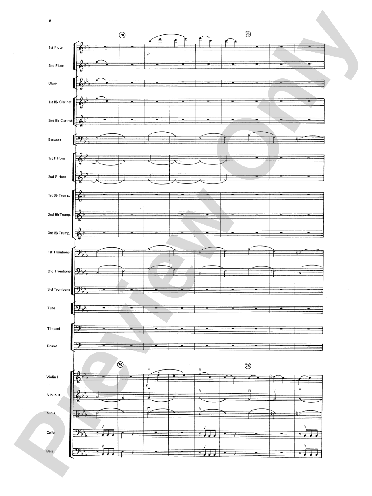Beethoven's Symphony No. 5, 1st Movement: Full Orchestra Conductor Score & Parts