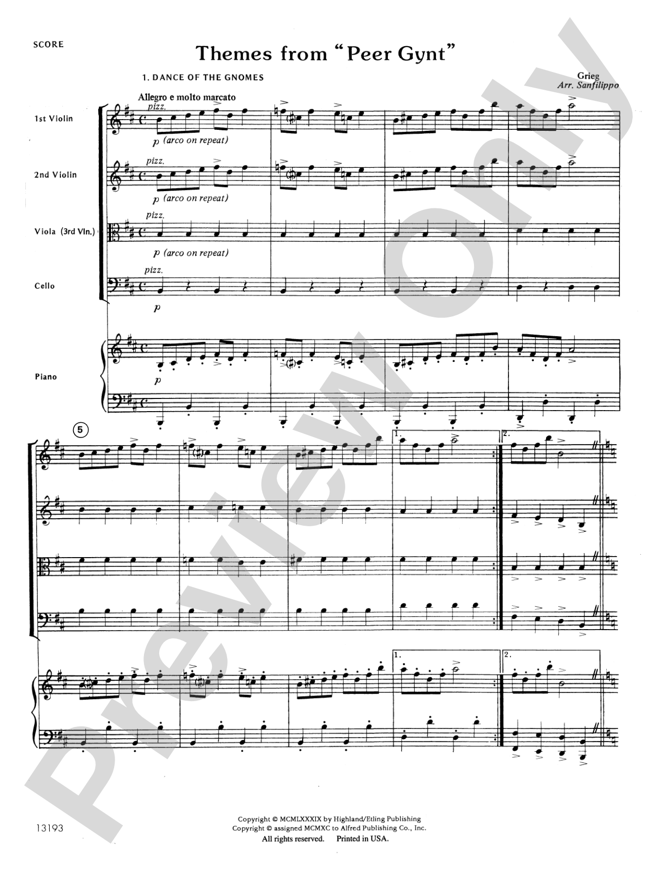 Highland/Etling String Quartet Series: Set 4: String Quartet Score & Parts