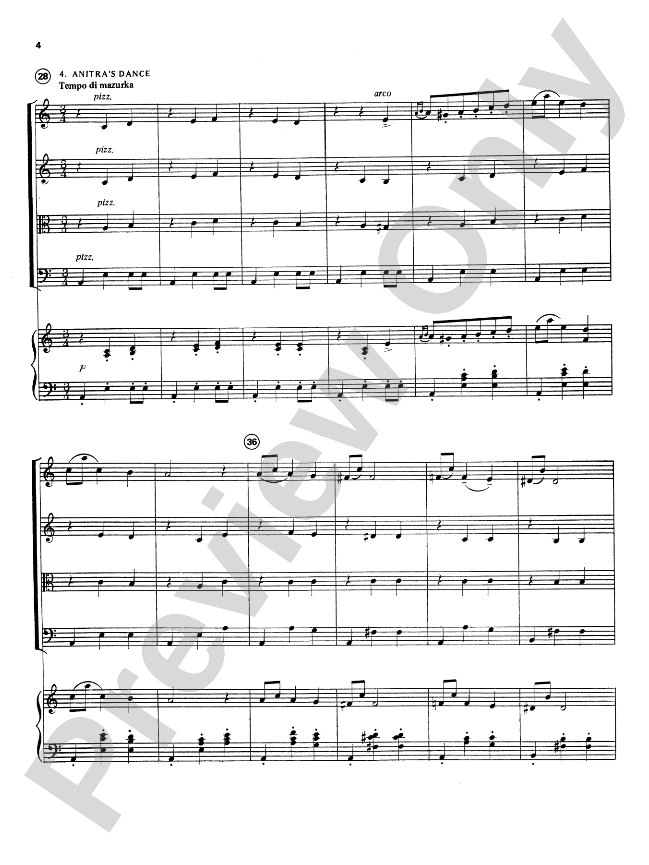 Highland/Etling String Quartet Series: Set 4: String Quartet Score & Parts